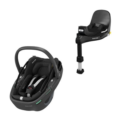 MAXI COSI Babyschale Coral 360 Essential Black und Basisstation FamilyFix 360 Pro