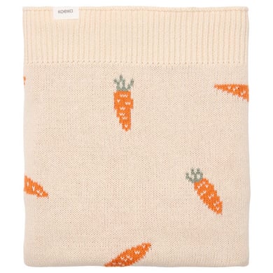 koeka Babydecke I carrot a lot milky 75 x 90 cm