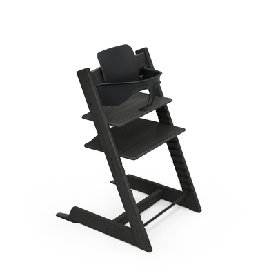 STOKKE® Tripp Trapp® Hochstuhl Oak schwarz + Baby Set V2 schwarz