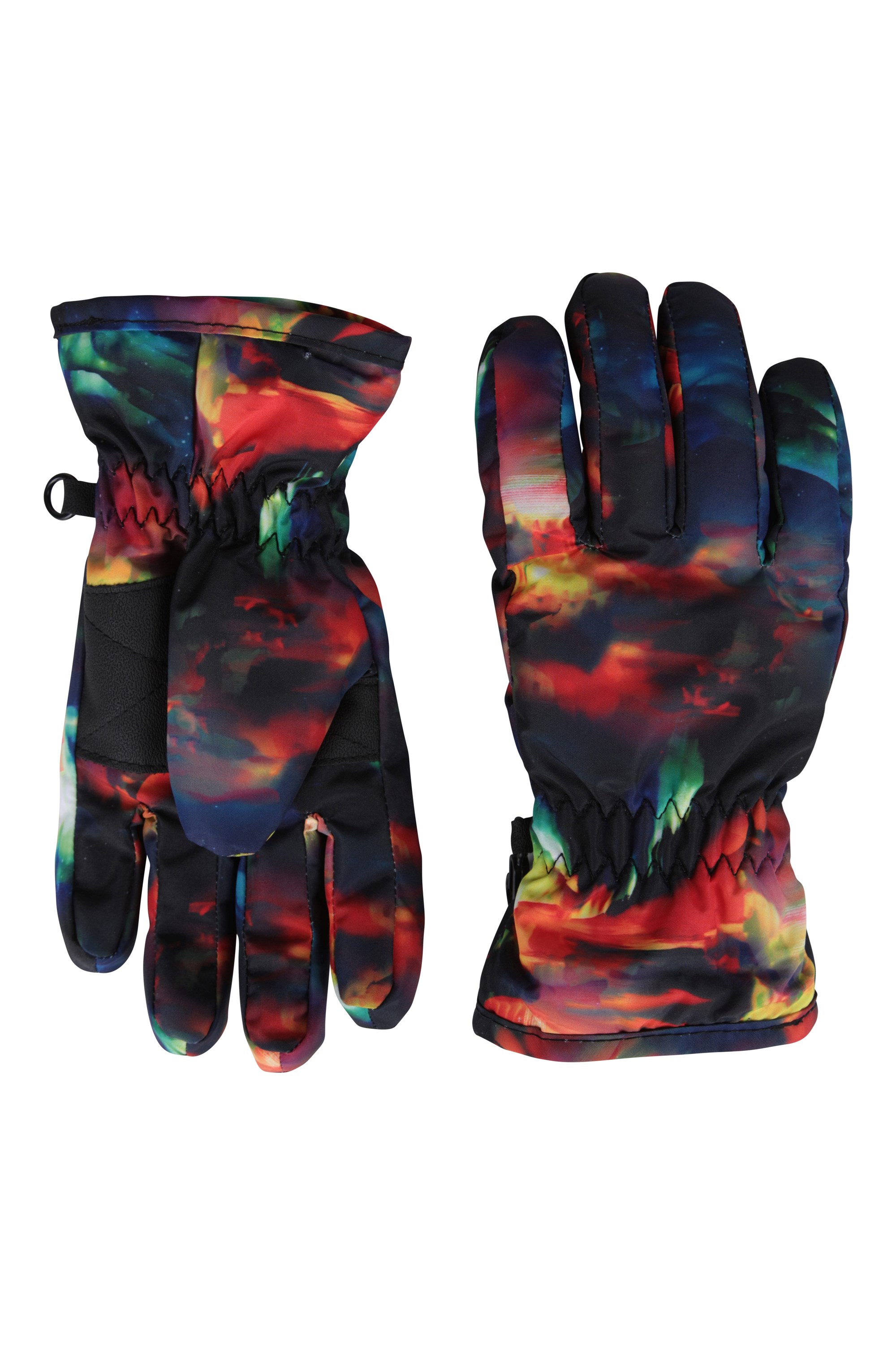 Gemusterte Kinder Ski-Handschuhe - Rot