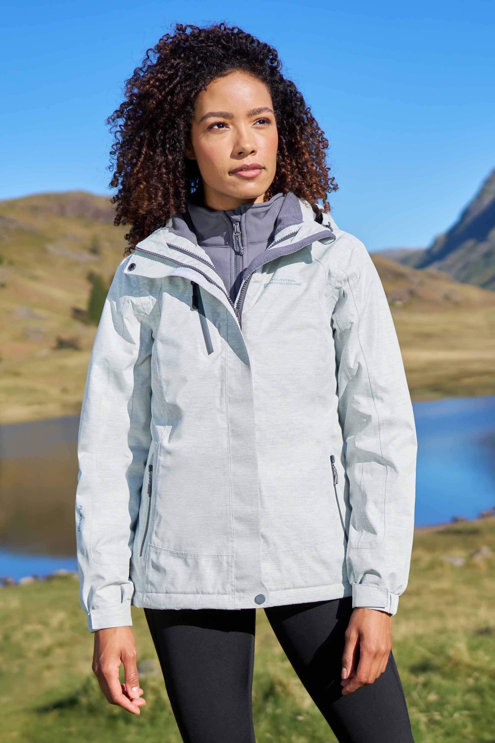Bracken Melange Extreme 3-in-1 Damenjacke - Weiss