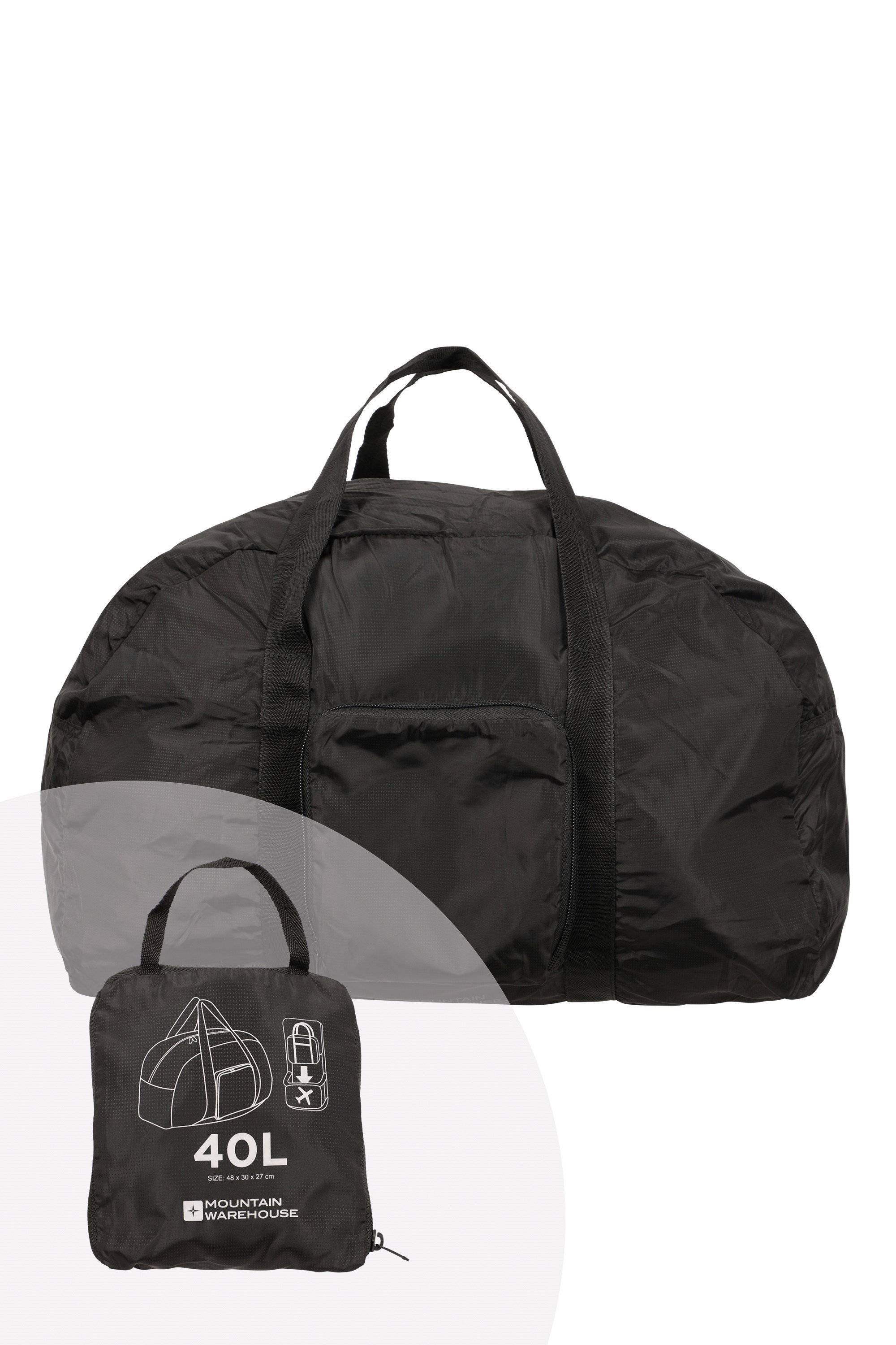 Packaway 40L Reisetasche - Kabinengröße - Schwarz
