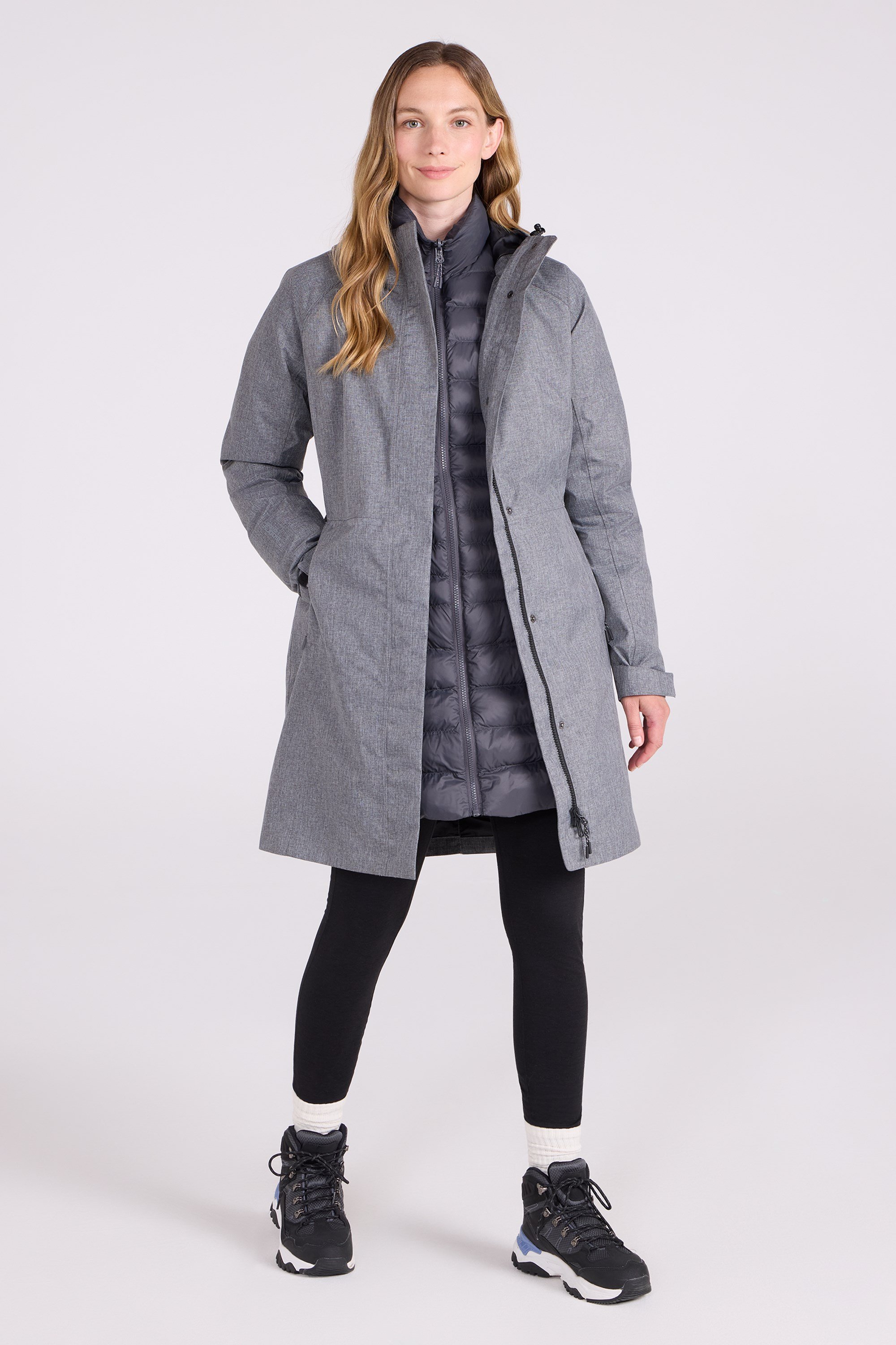 Alaskan Lange Damen 3-in-1 Jacke - Grau