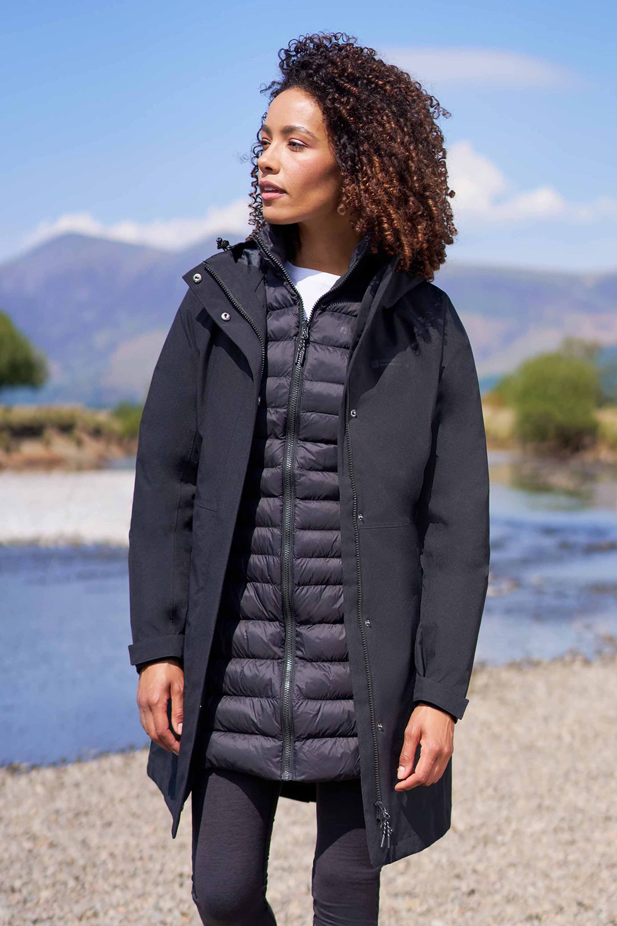 Alaskan Lange Damen 3-in-1 Jacke - Schwarz