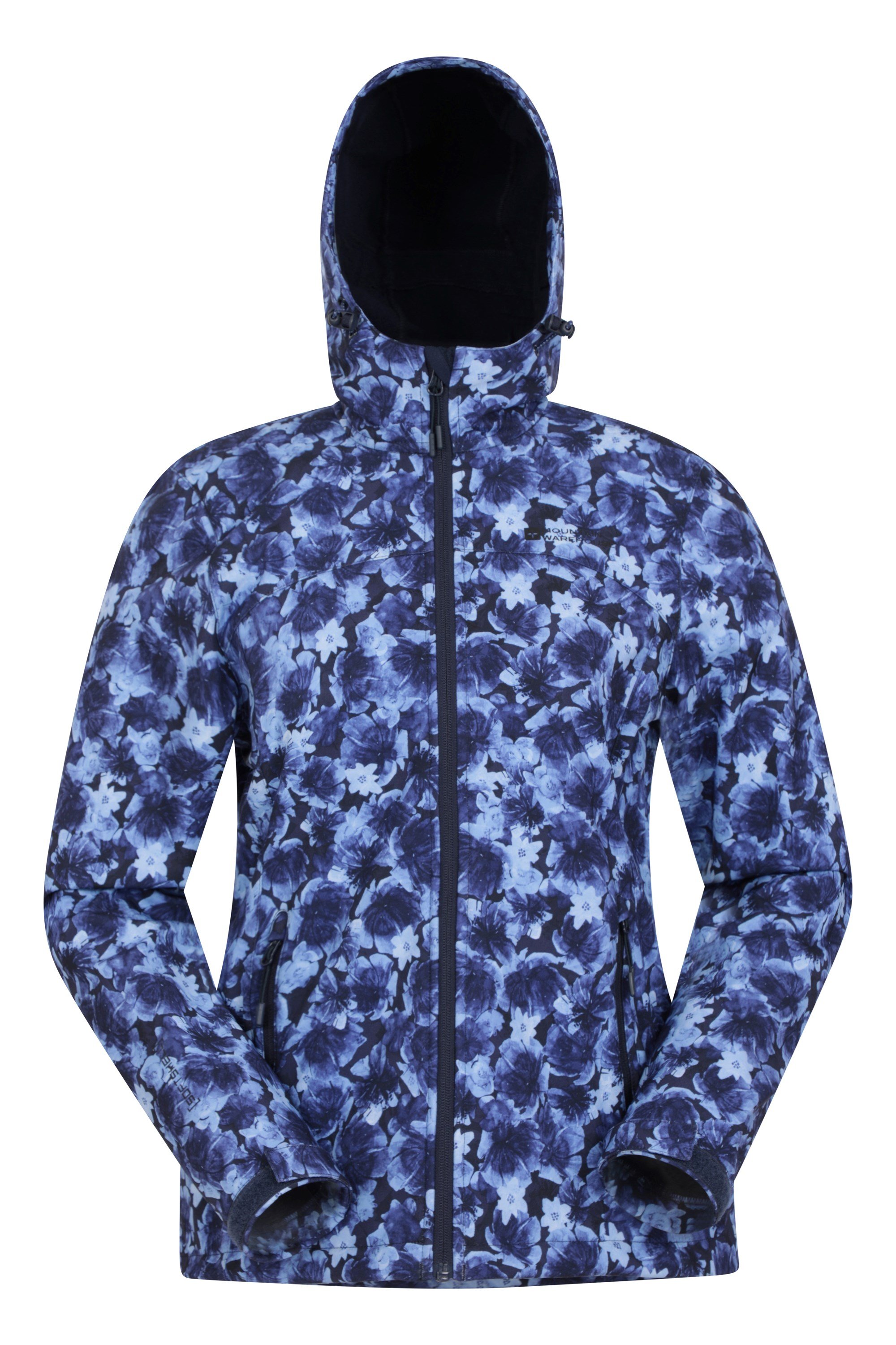 Exodus Gemusterte Damen Softshell-Jacke - Marineblau