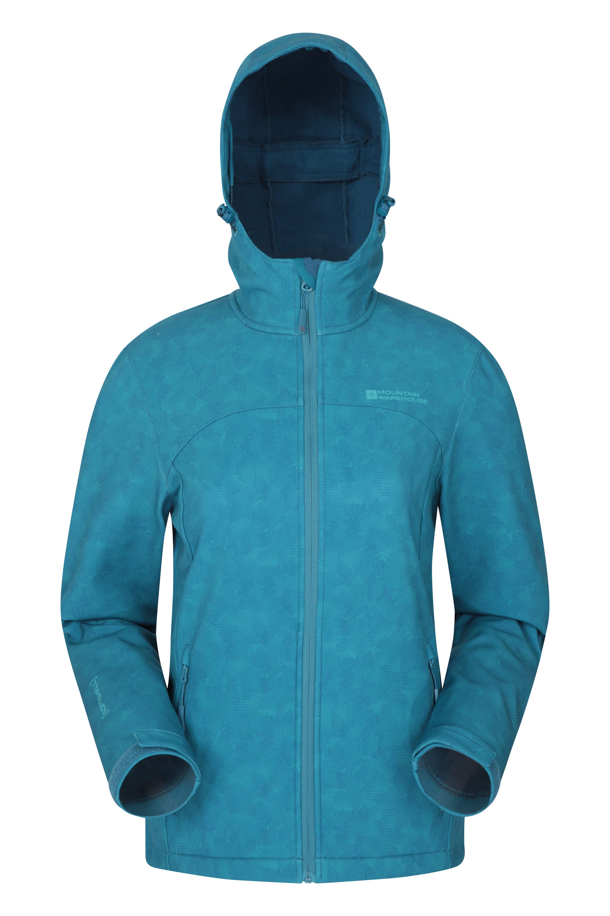 Exodus Gemusterte Damen Softshell-Jacke - Aquamarin