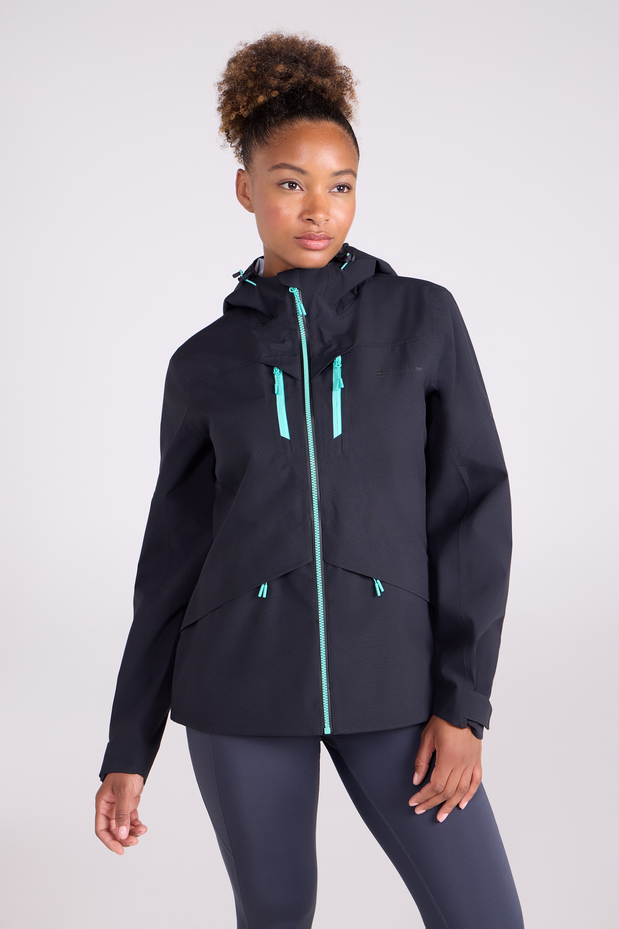 3-lagige wasserdichte Damenjacke Rhine - Schwarz