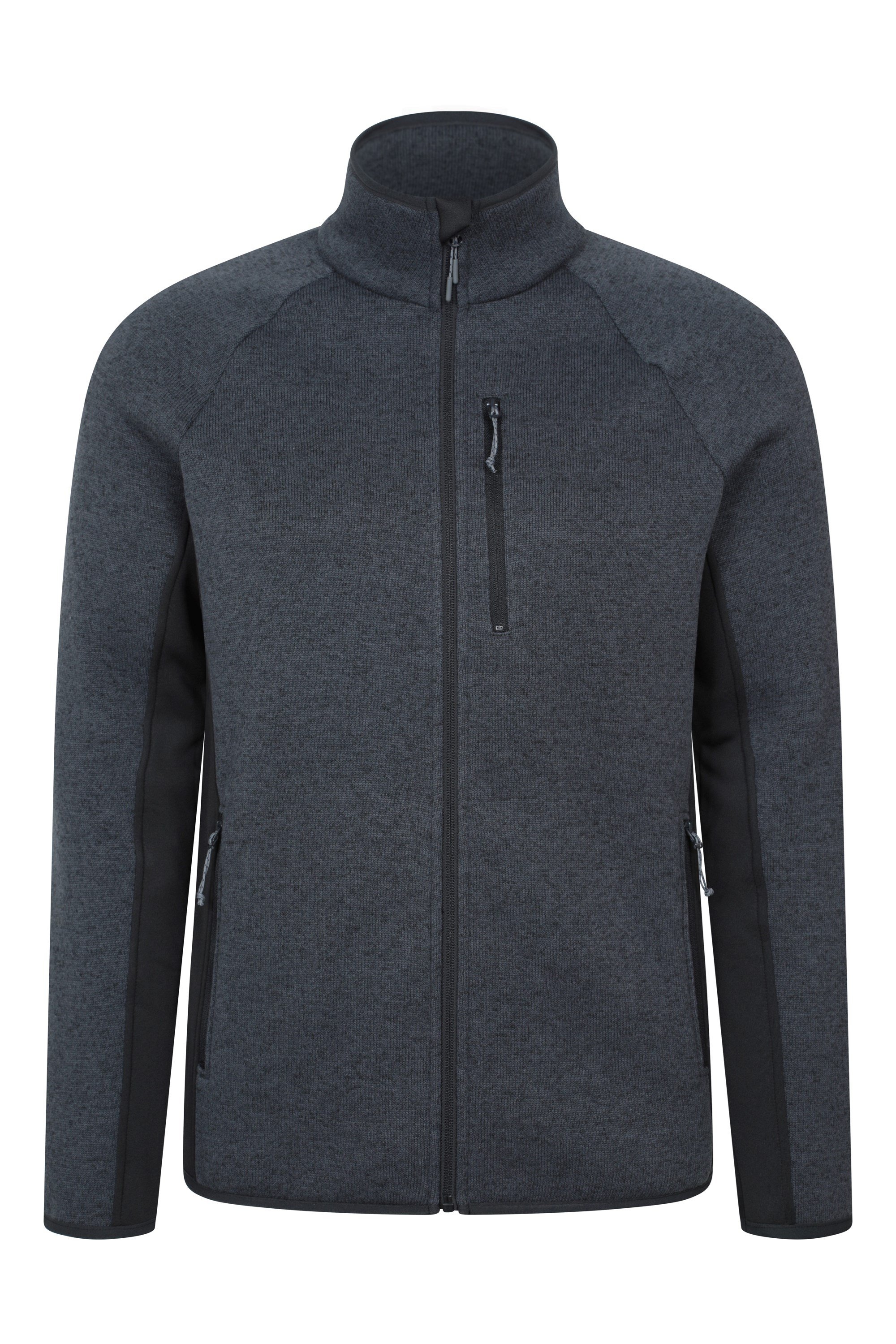 Treston Herren-Fleece-Jacke - Schwarz