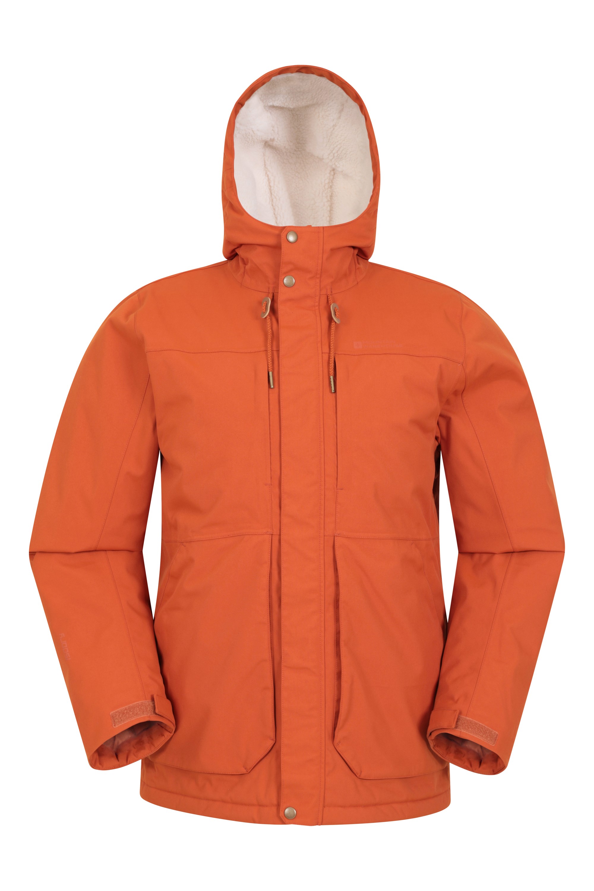 Coastline Wasserdichte Borg-Jacke für Herren - Orange