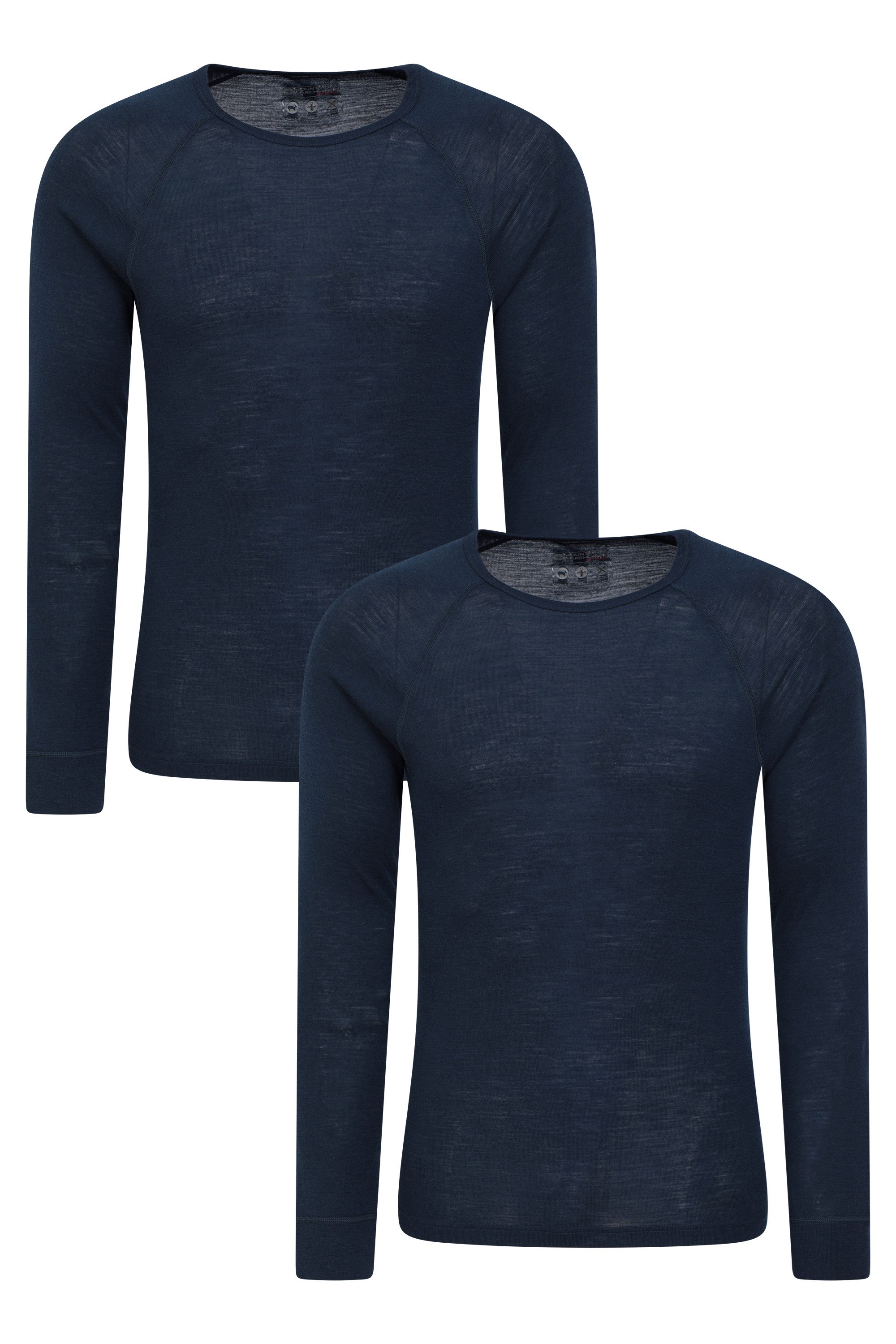 Merino Baselayer Top für Herren, Multipack - Marineblau