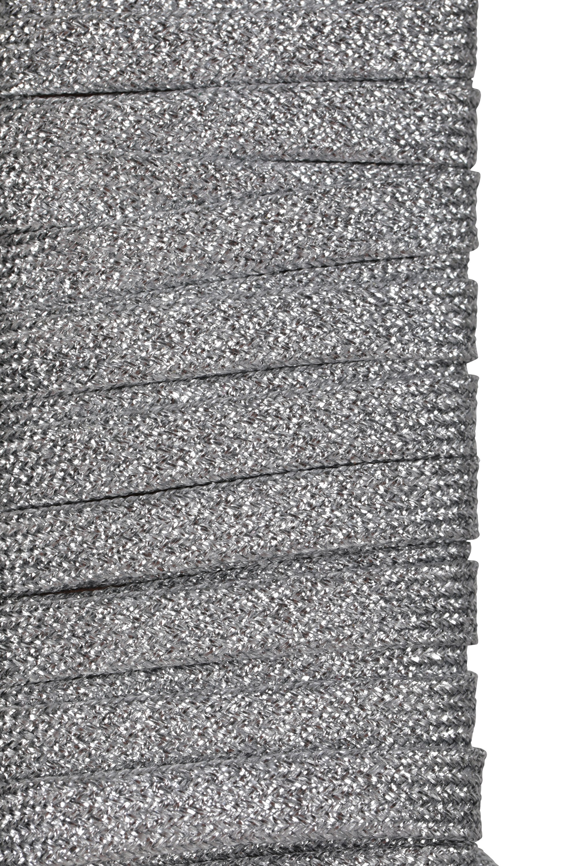 Schnürsenkel mit Glitzereffekt für Kinderschuhe - Silber