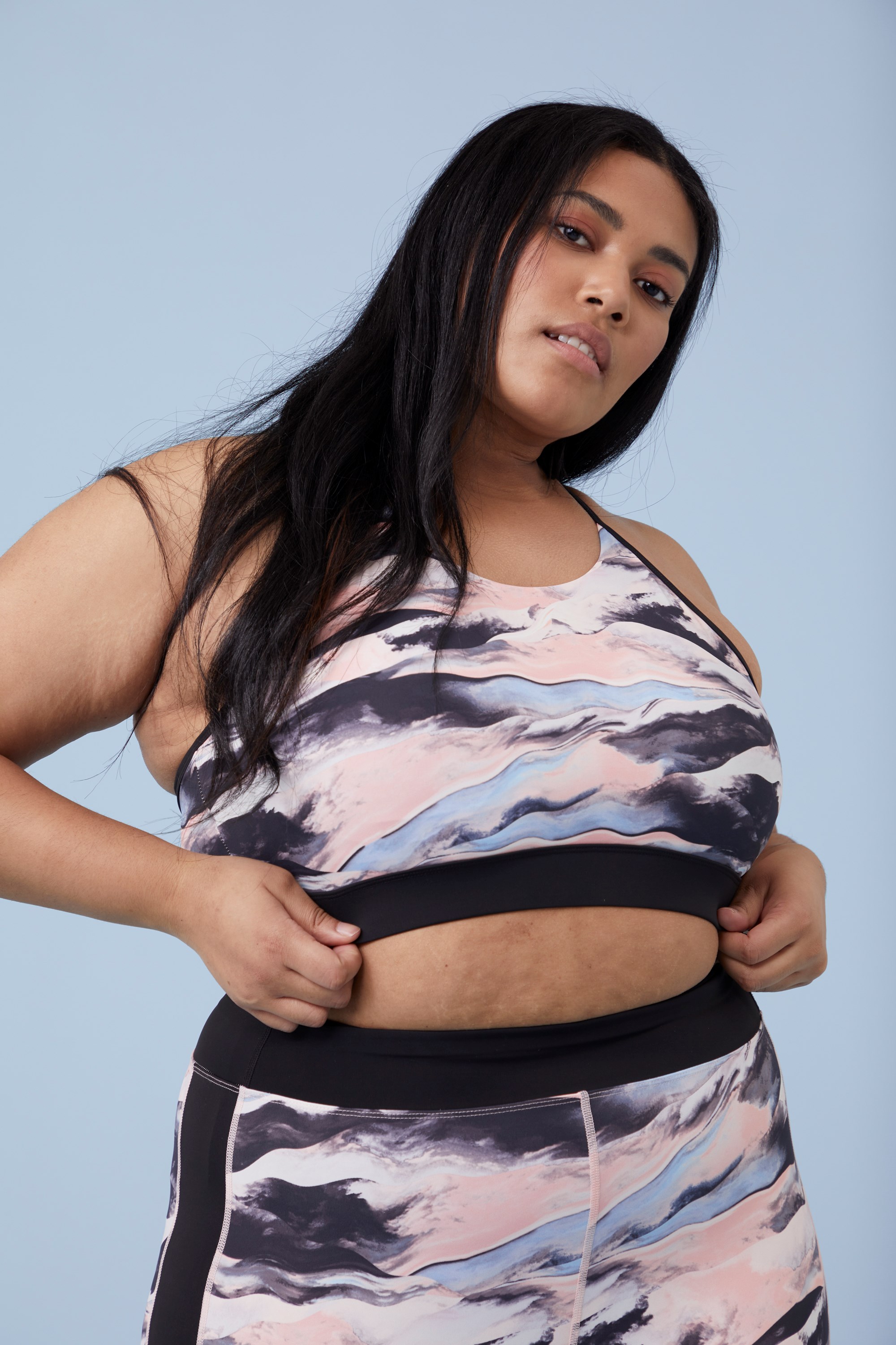 Vinyasa Damen Sport-BH - leichter Halt - Pink