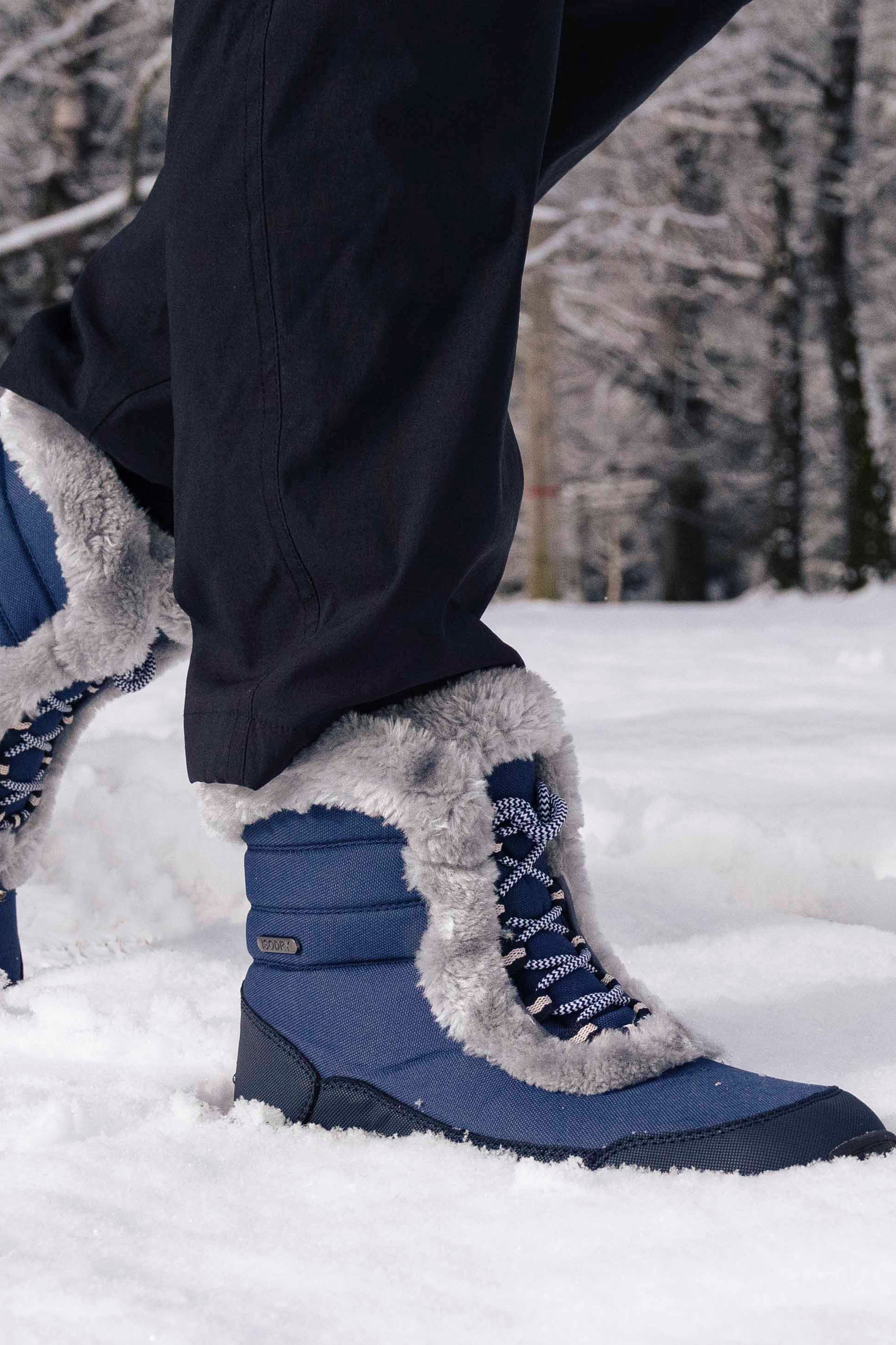 Ohio Kurze Damen Thermo-Schneestiefel - Blau
