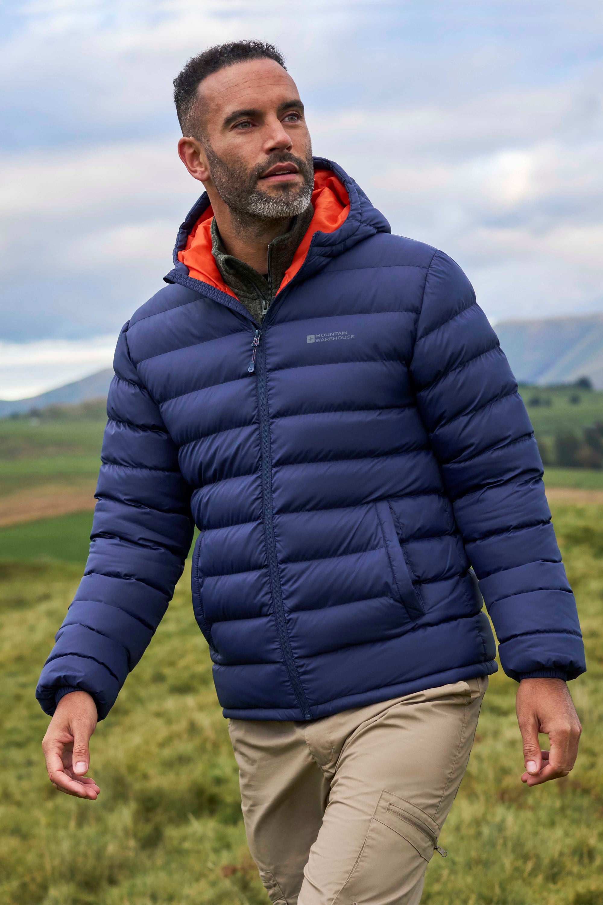 Seasons Herren-Steppjacke - Marineblau