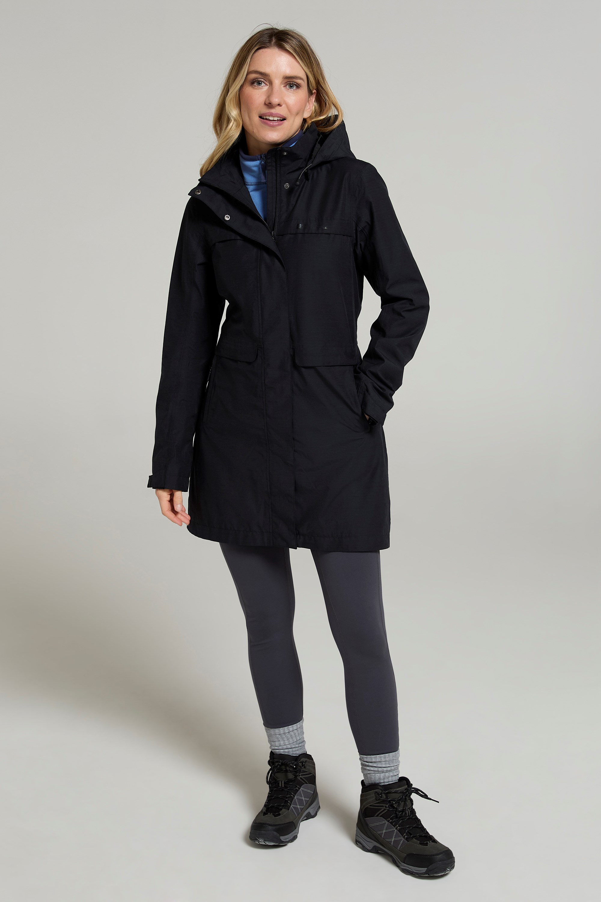 Cloudburst Strukturierte Wasserdichte Damenjacke - Schwarz