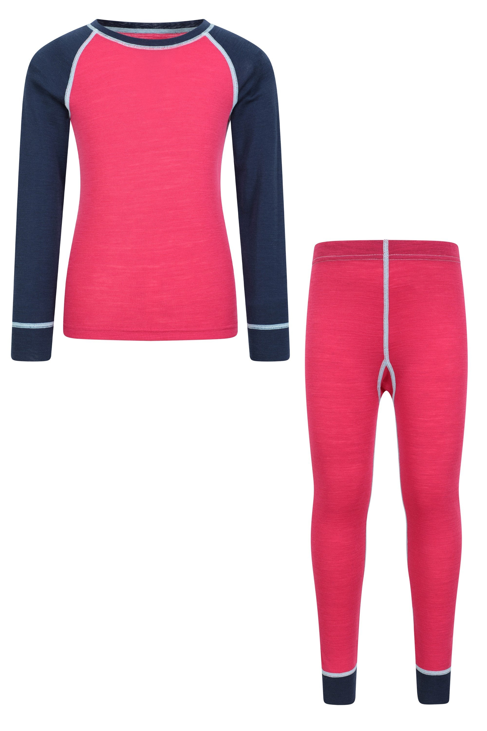 Merino Kinder Unterwäsche Set II - Violett