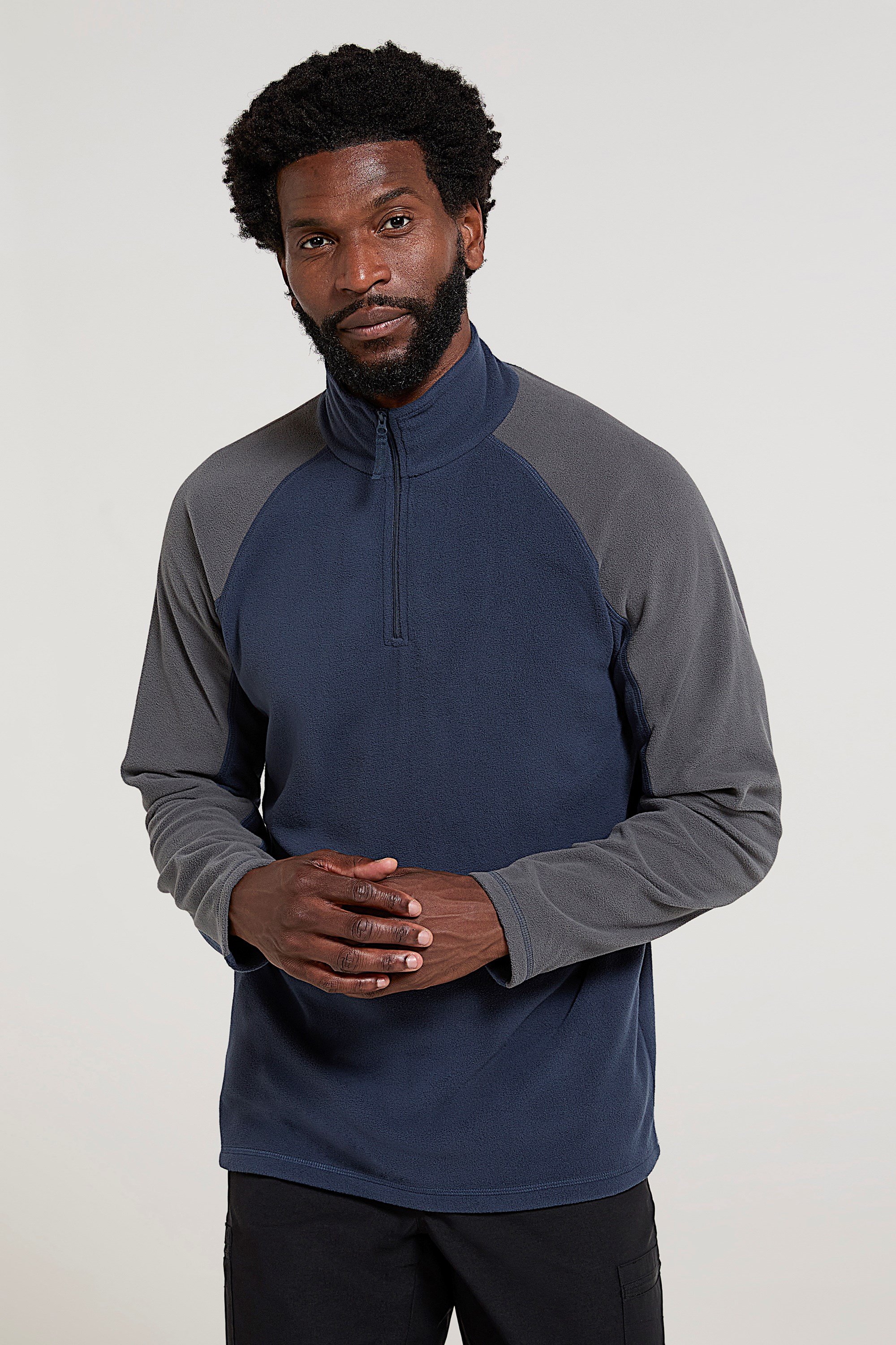 Ashbourne II Herren Fleece mit Reißverschluss - Dark Blau