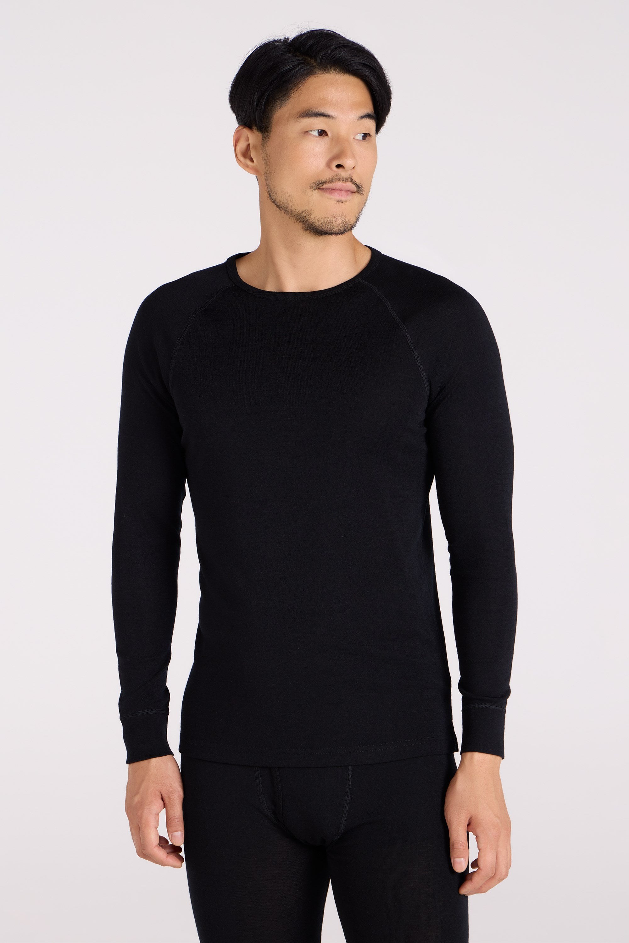 Merino Herren Thermo-Top - Schwarz