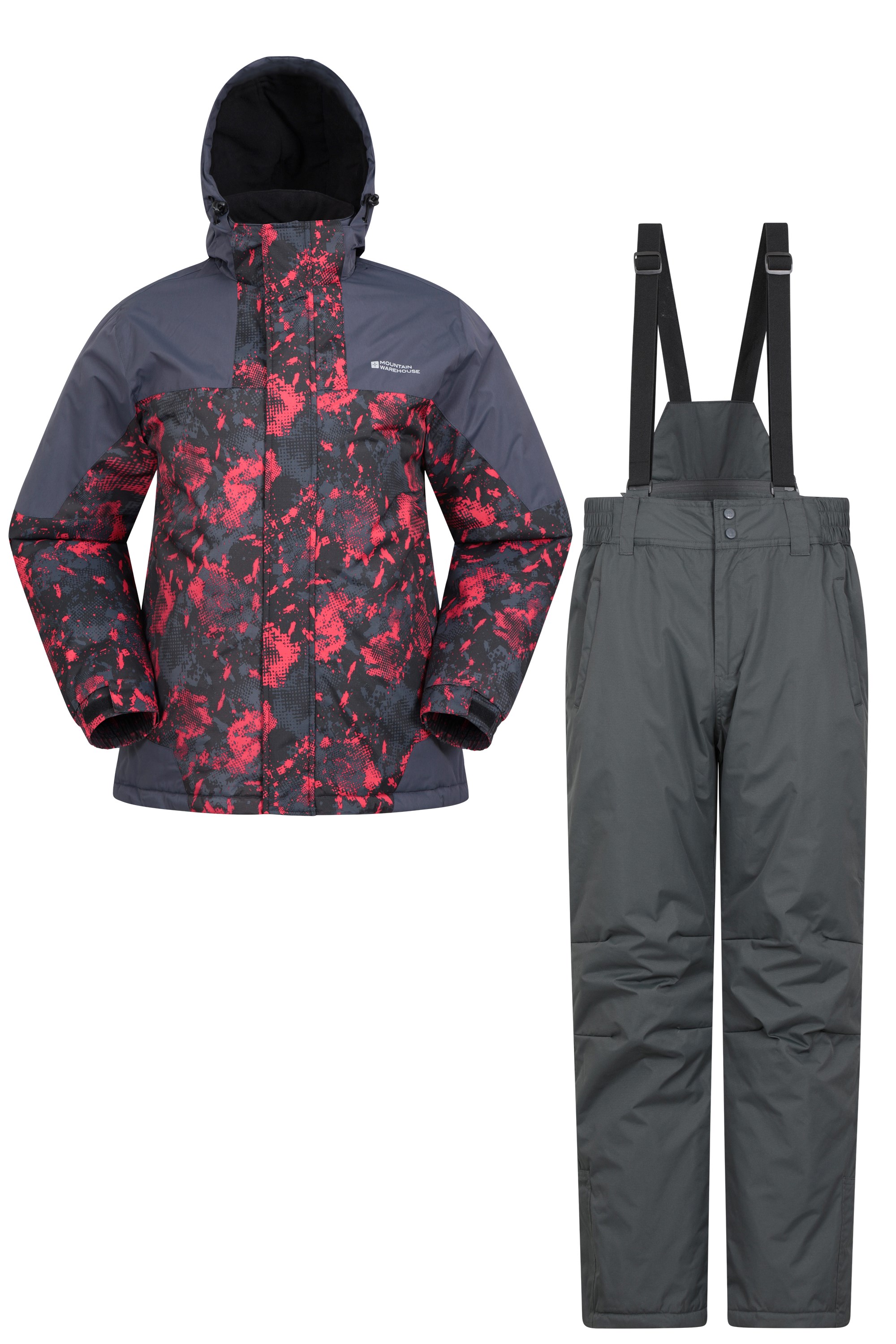 Herren Ski-Set mit Skijacke und Hose - Grau