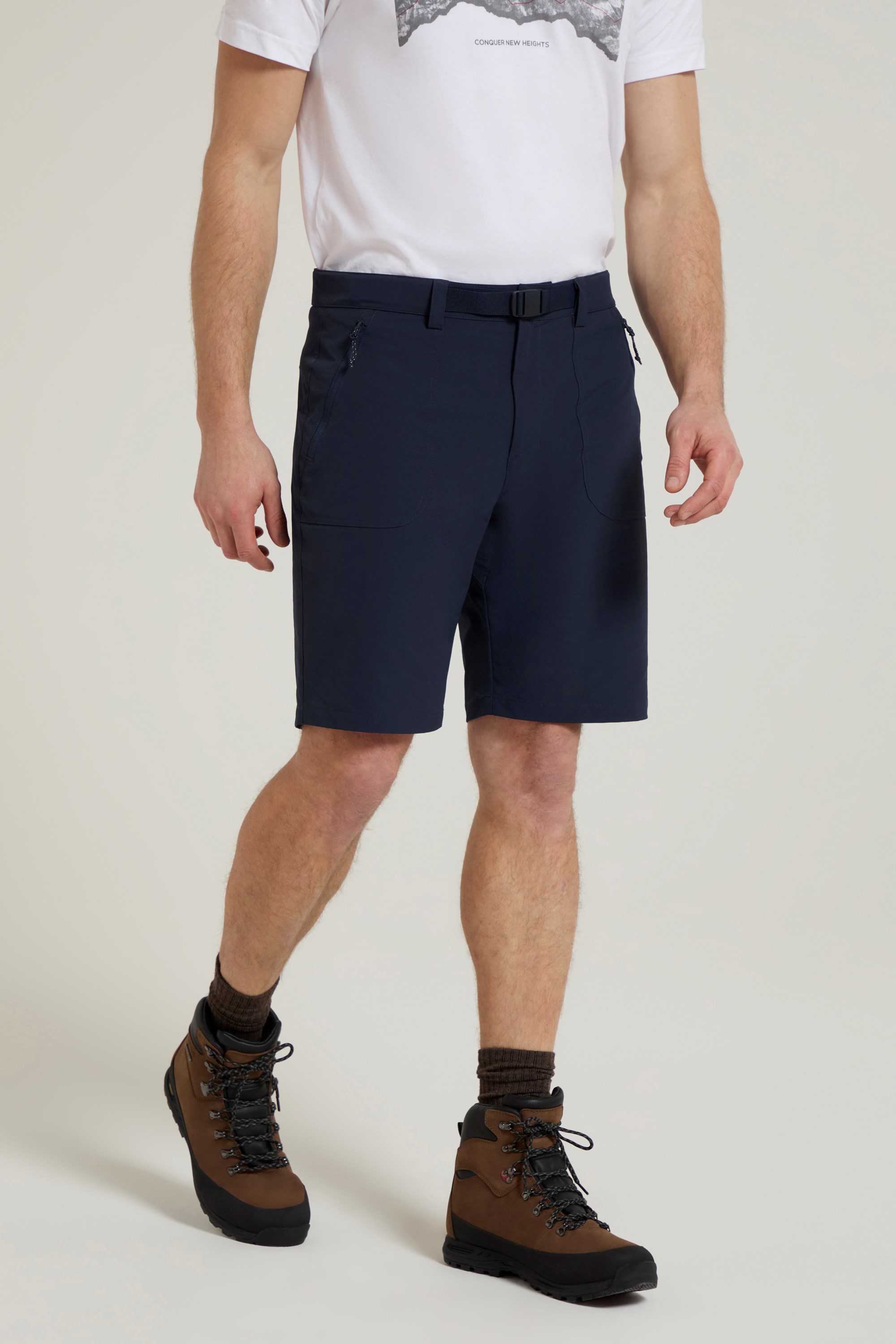 Grassland Herrenshorts mit Gürtel - Marineblau