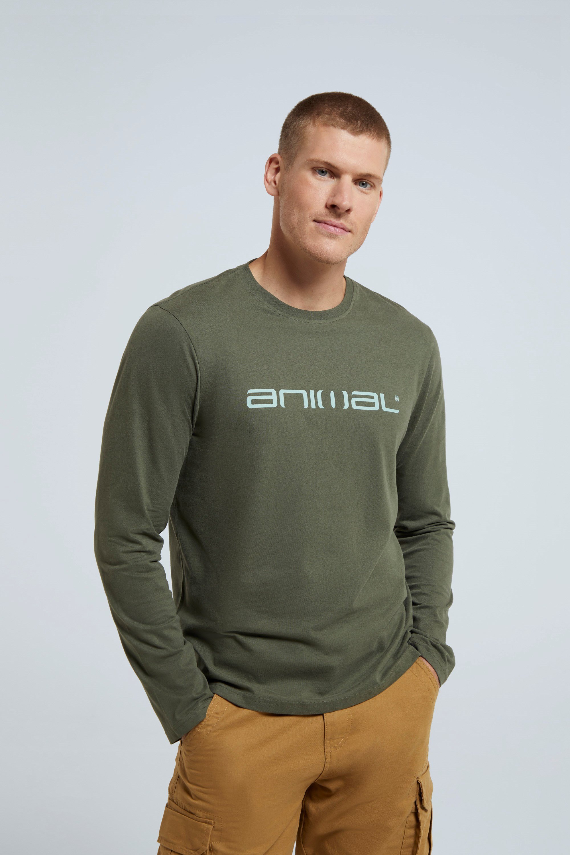 Classico Herren Langarm Top - Khaki