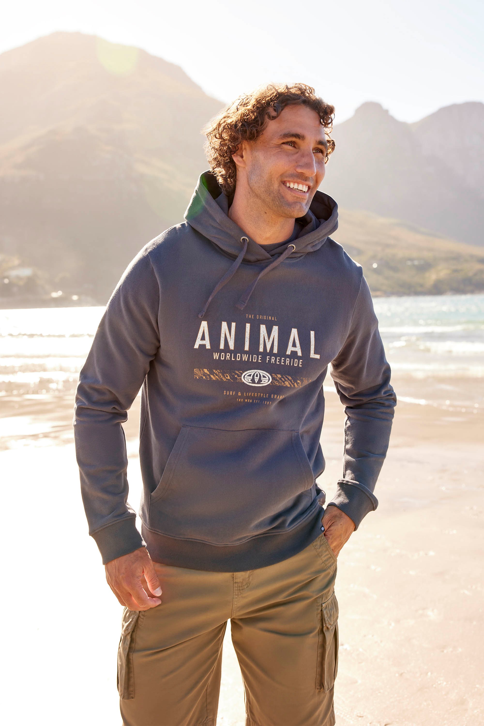 River Herren-Kapuzenpullover - Grau