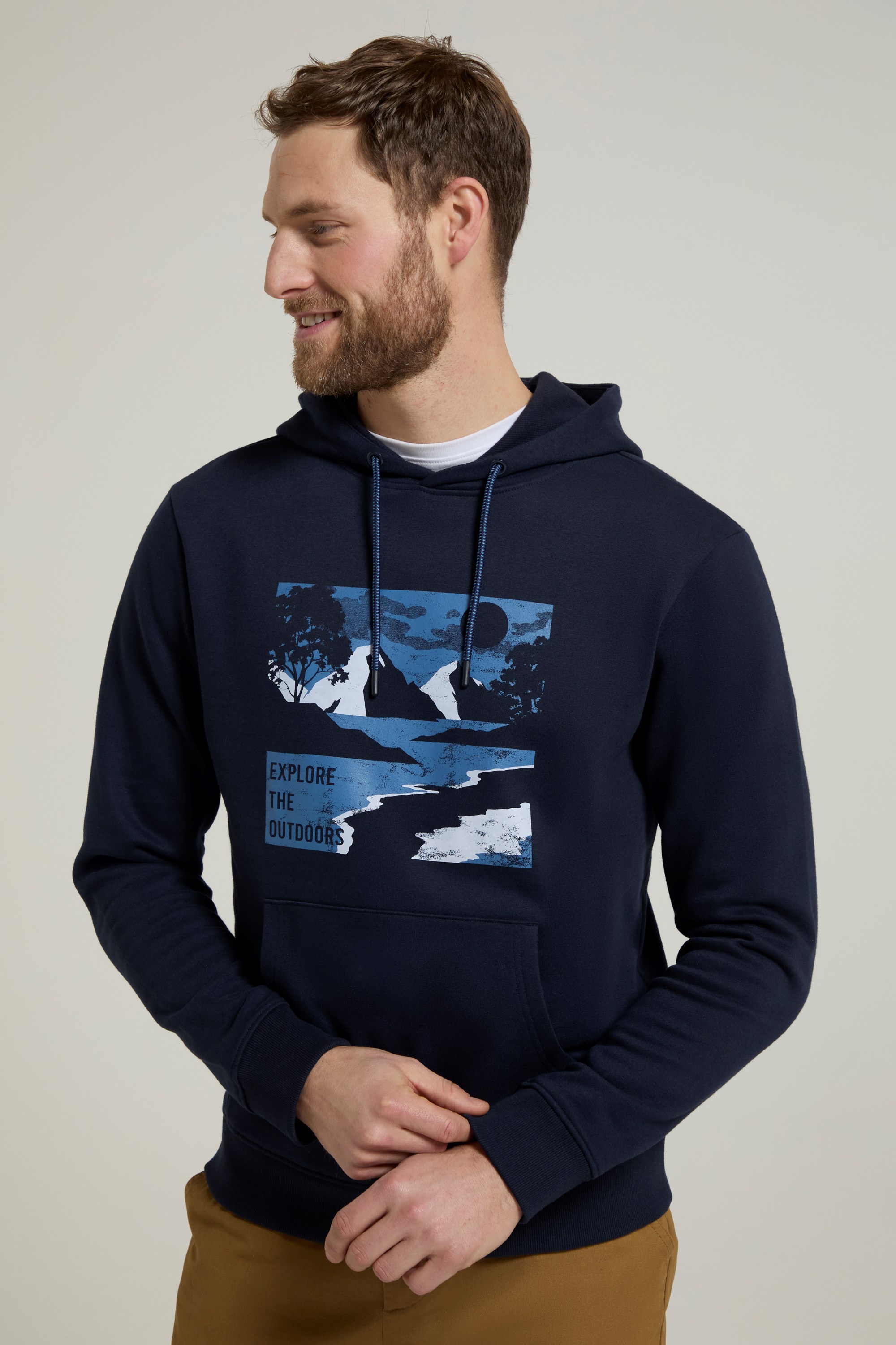 Explore The Outdoors Herren Kapuzenpullover - Marineblau