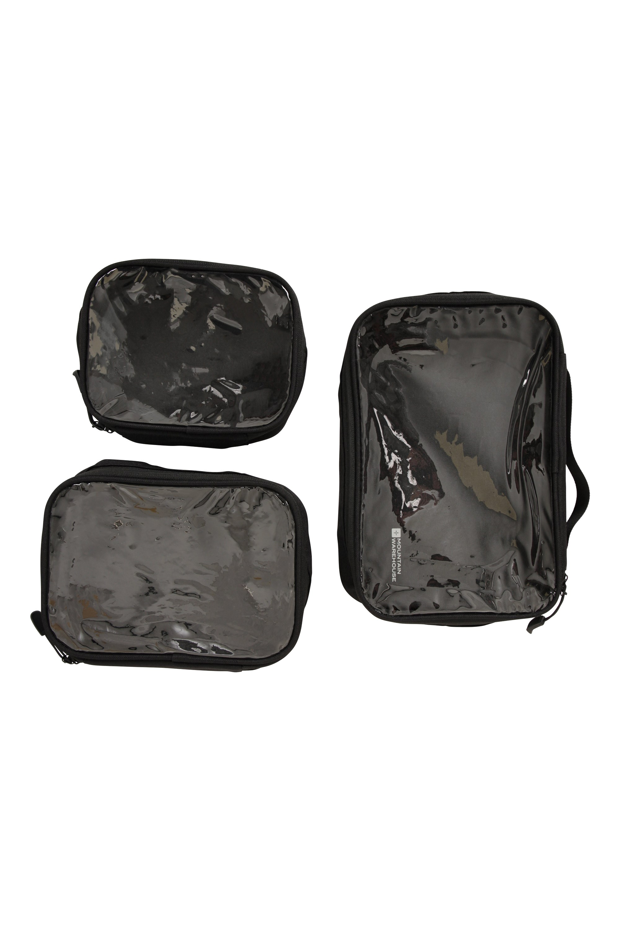 Transparente Reisetaschen 3er-Pack - Schwarz