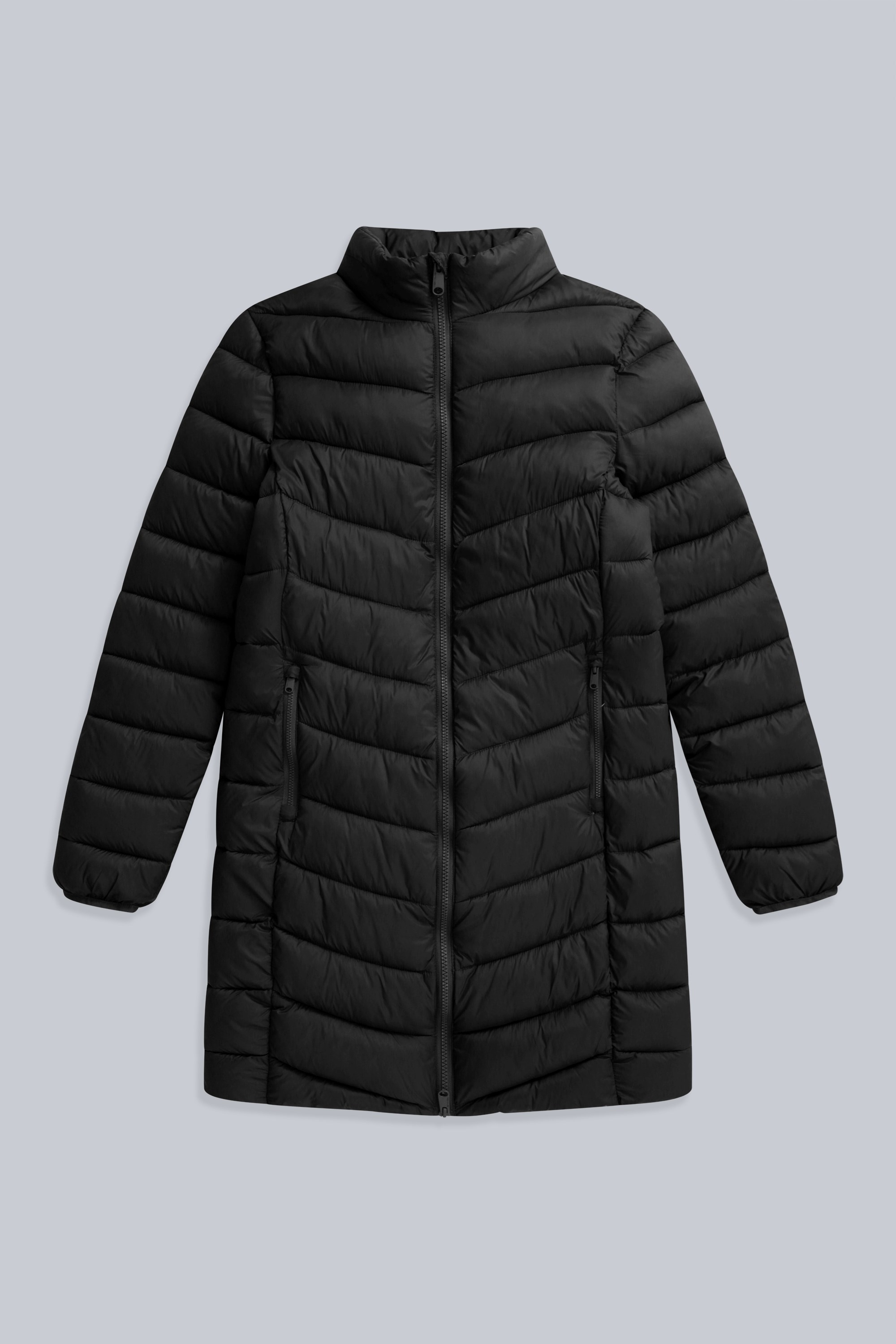 Frankie Longline Wattierte Damenjacke - Schwarz