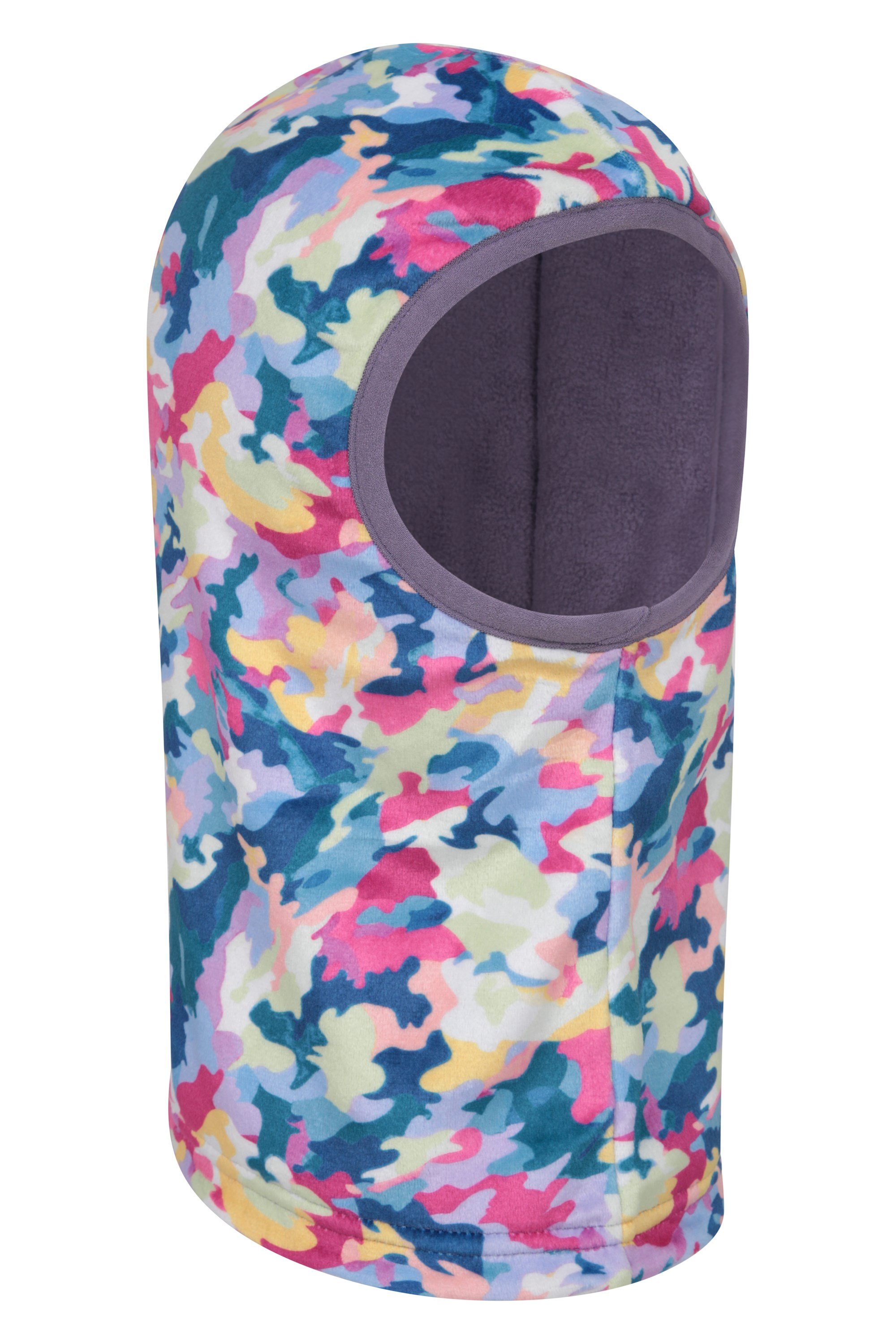 Gemusterte Kinder Ski-Sturmhaube - Rosa