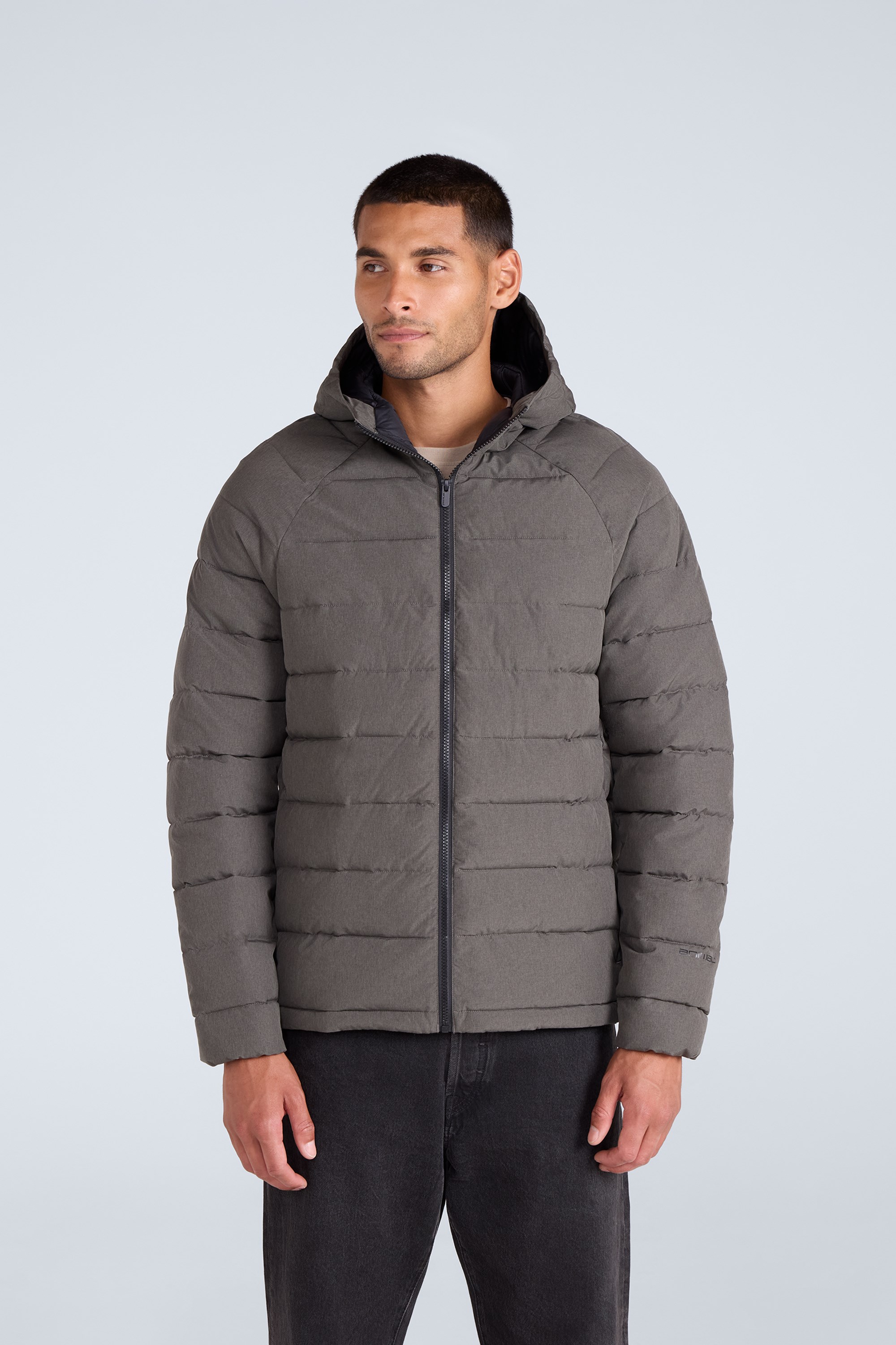 Light Cloud Cosi Marl Herren Steppjacke mit Kapuze - Khaki