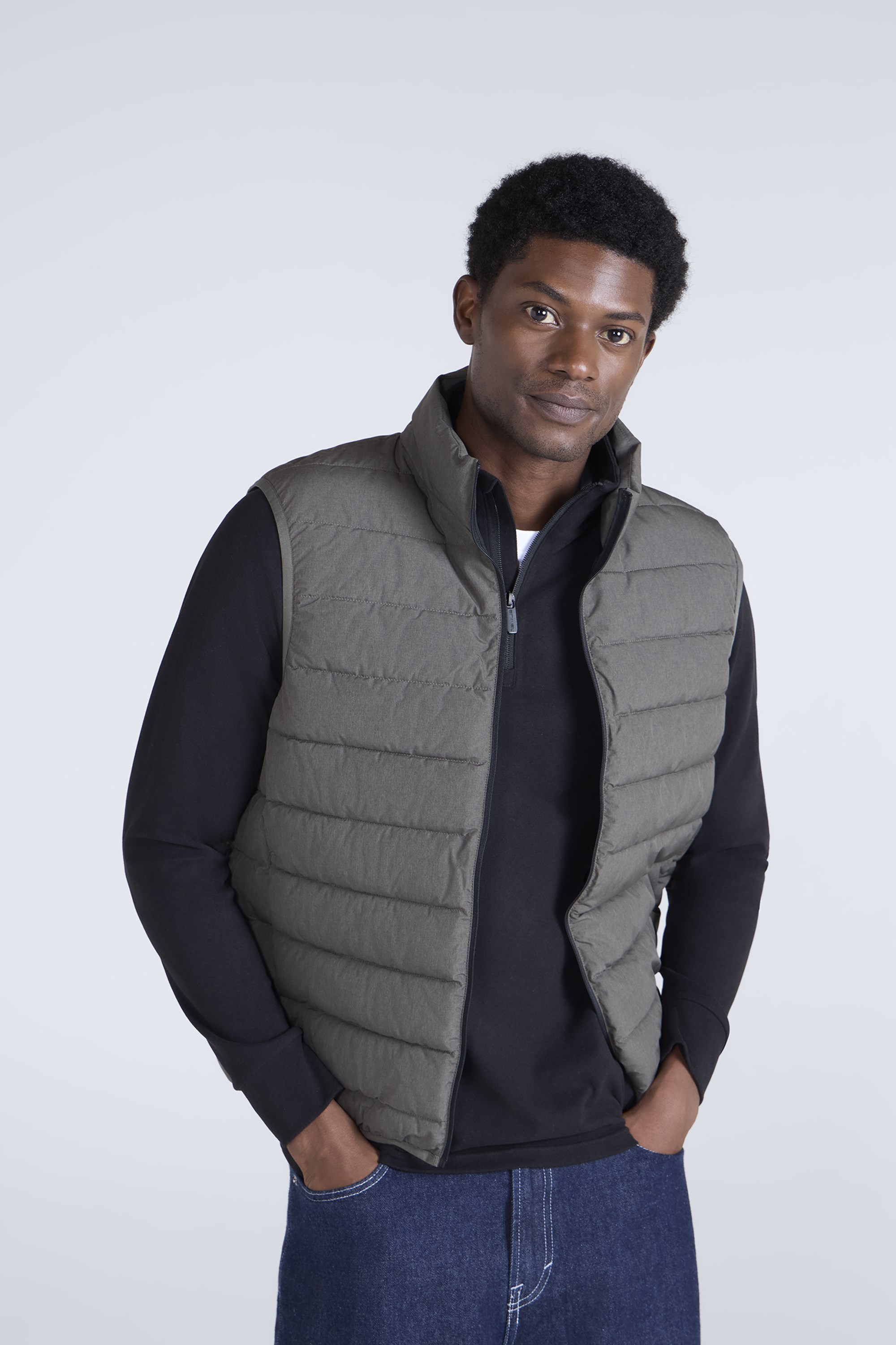 Light Cosi Marl Herren-Weste - Khaki