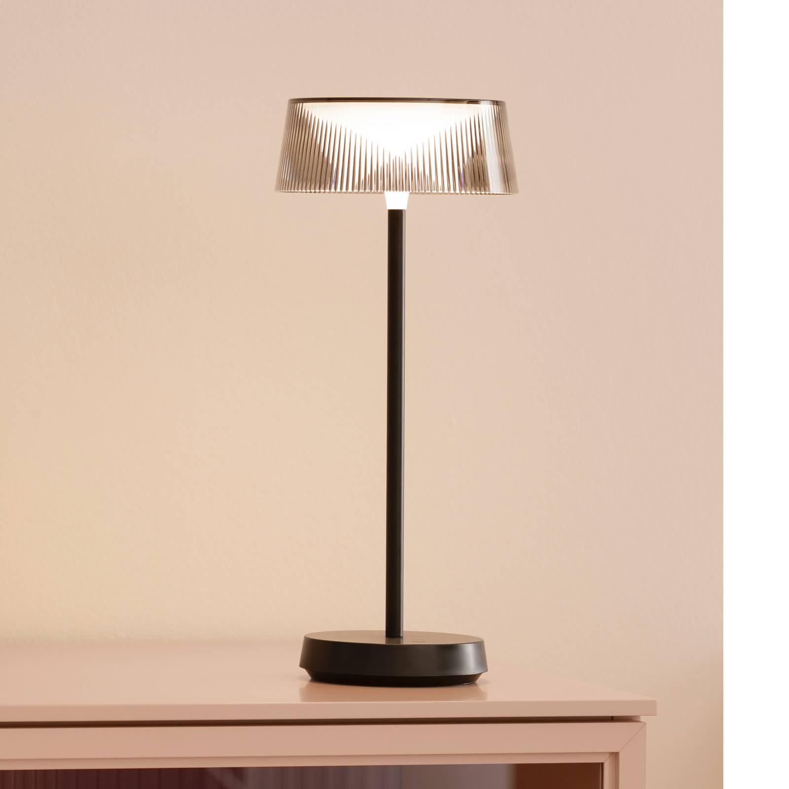 Schöner Wohnen LED-Akku-Tischleuchte Torre, IP44, Dimmer