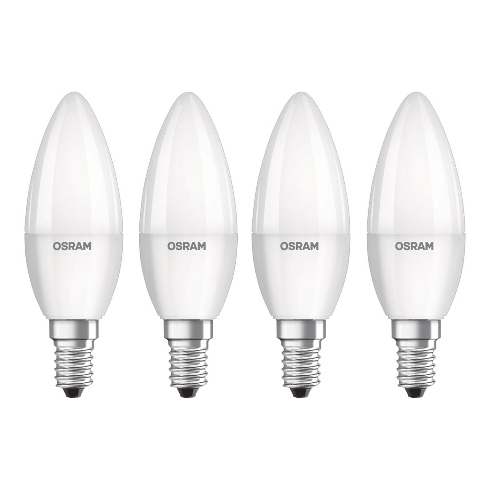 OSRAM LED-Kerze E14 Base Retro 4,9W 4er 2.700K