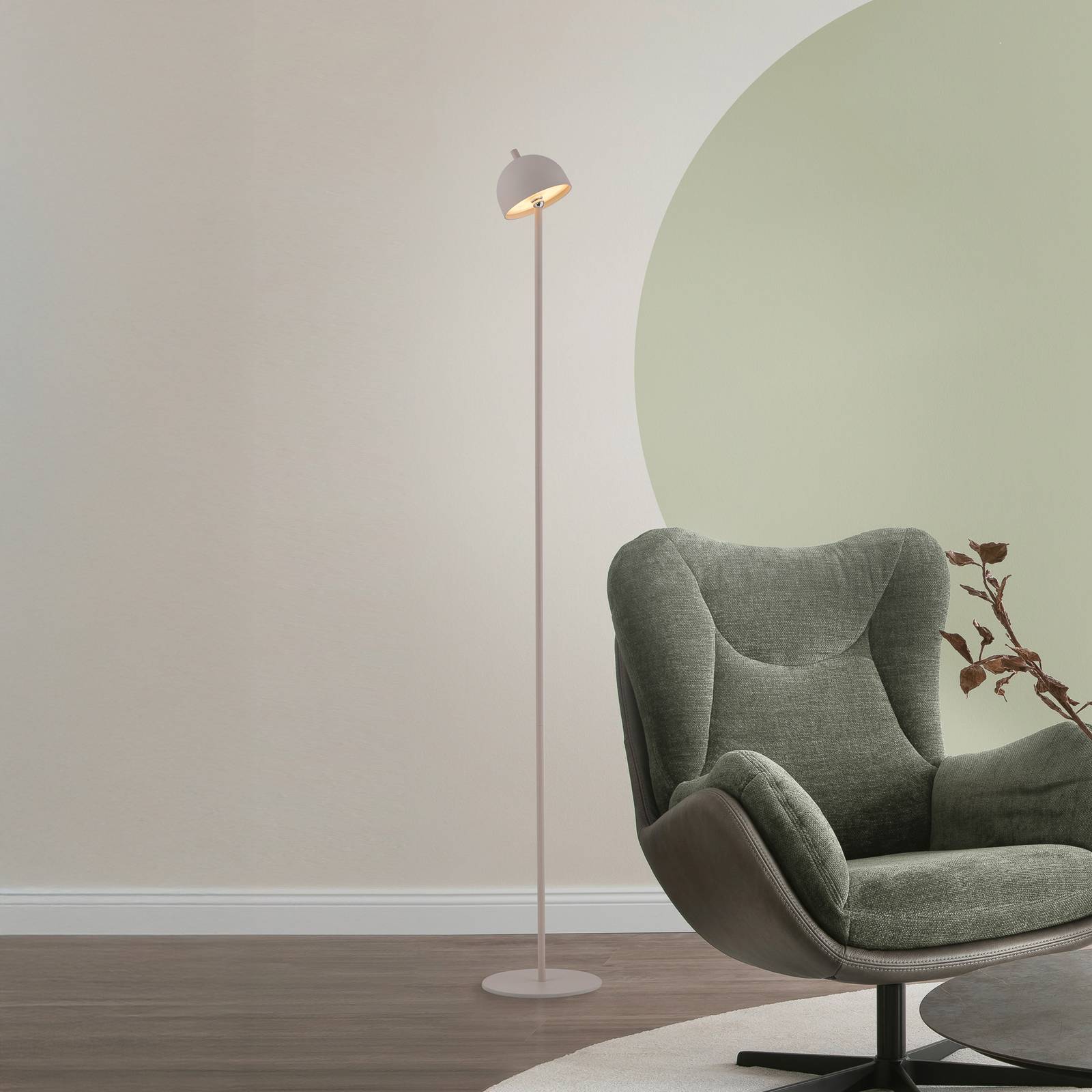 SCHÖNER WOHNEN LED-Akku-Stehlampe Bellies, sandbrise, IP54