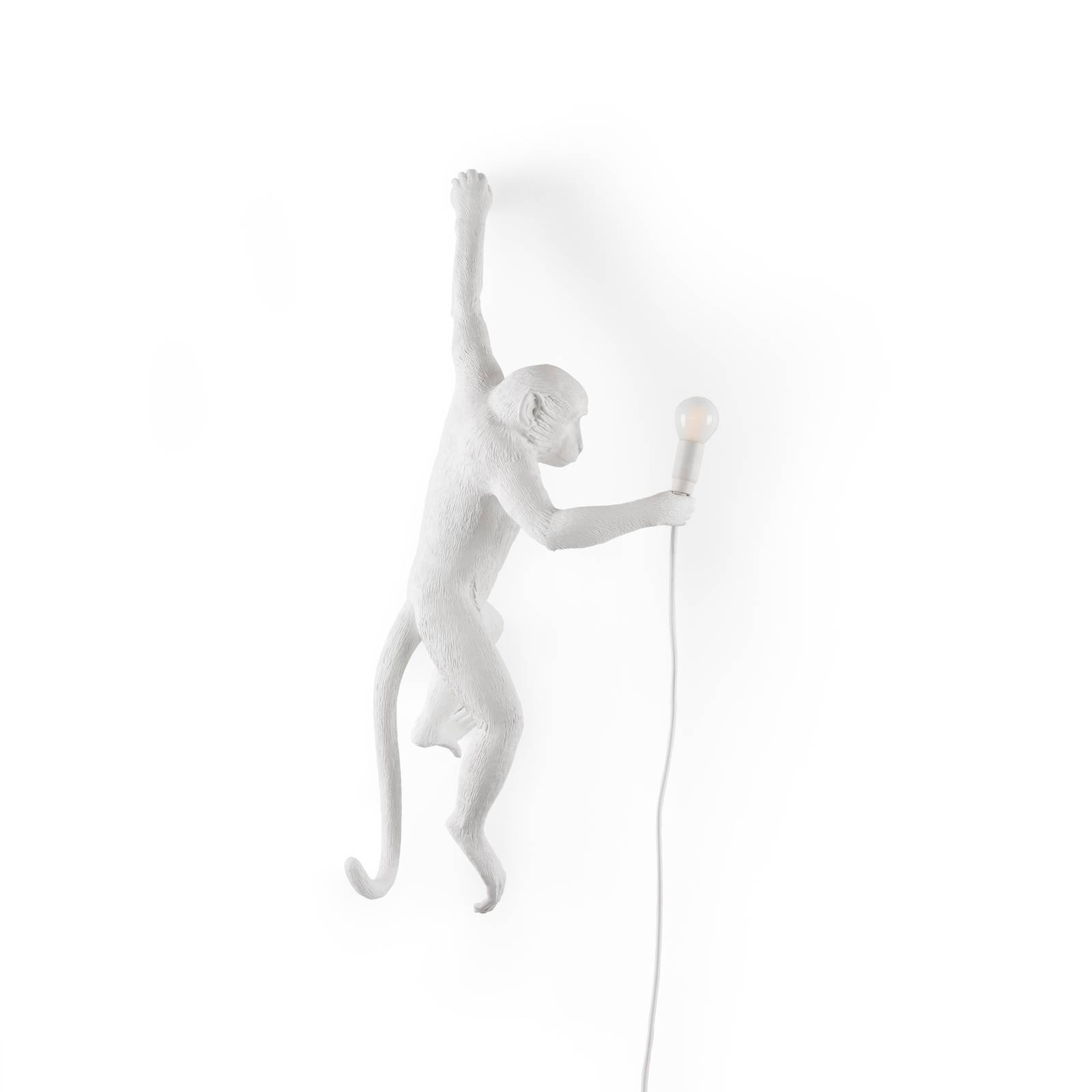 SELETTI Monkey Lamp LED-Deko-Wandlampe weiß, links