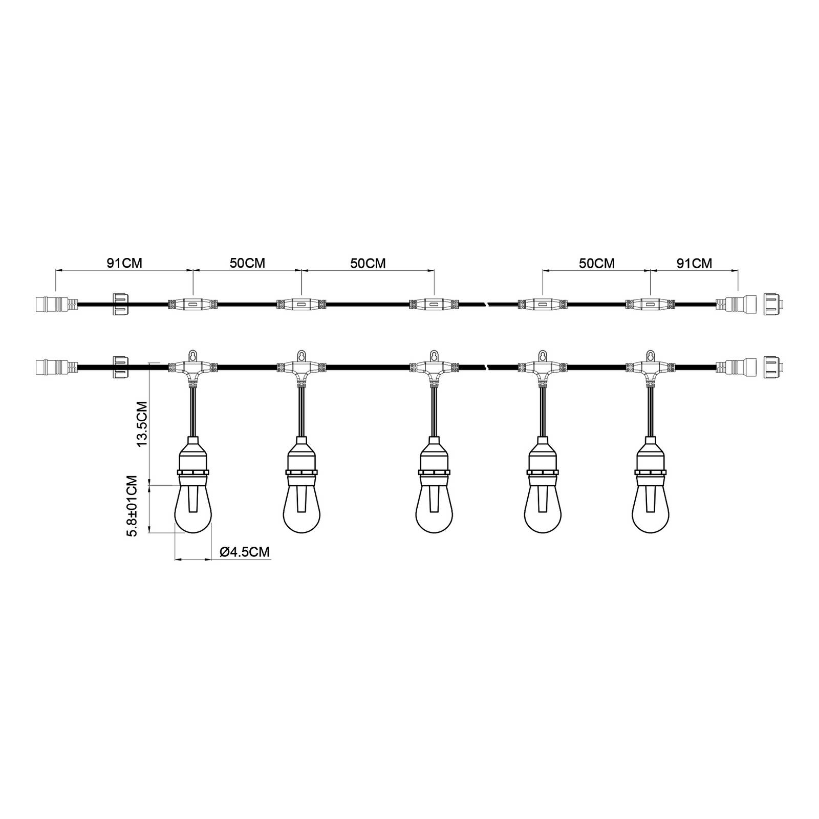 Prios Smart LED-Lichterkette Liezel, 732 cm, RGBW, Tuya