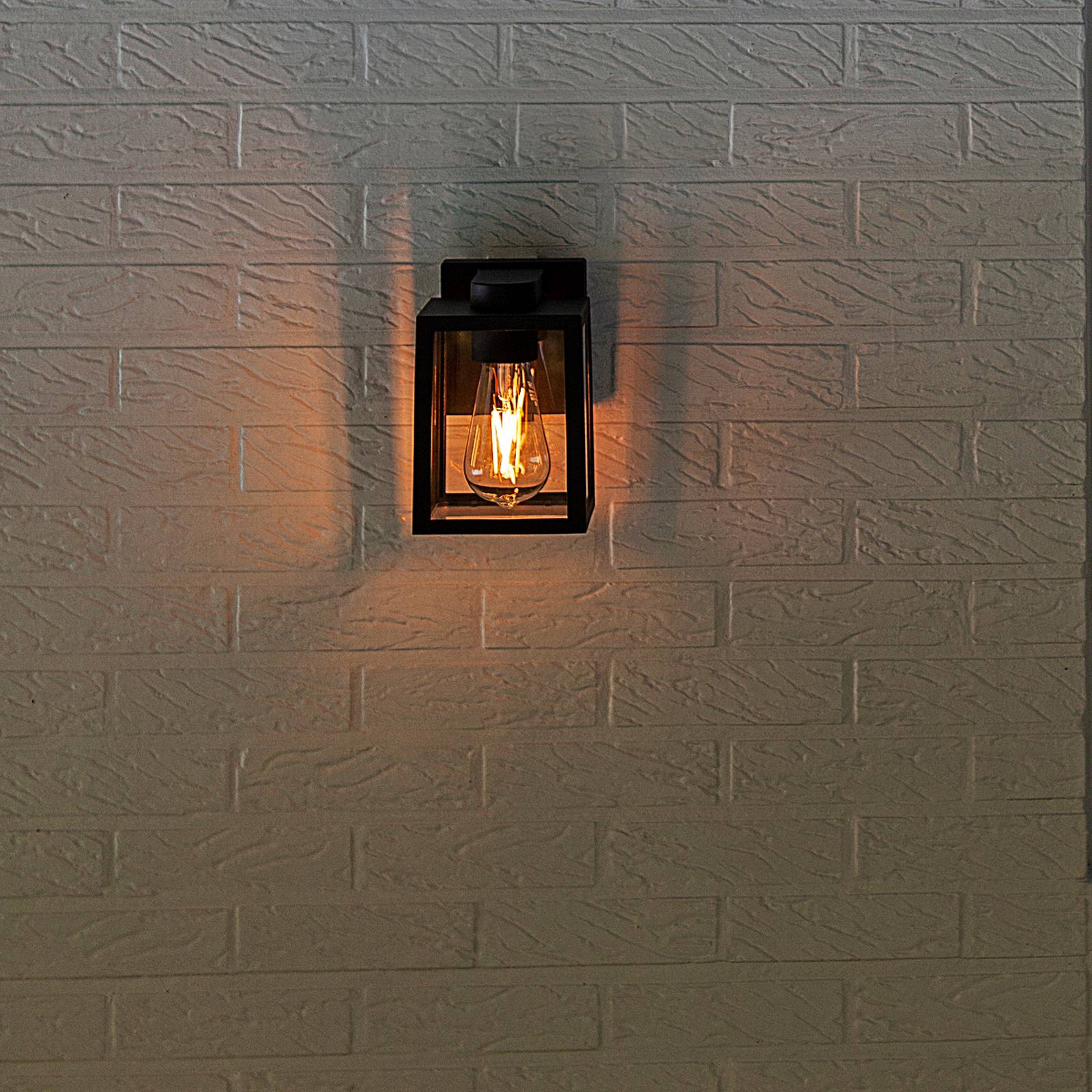 Außenwandleuchte Shiva Laterne mit klarem Glas