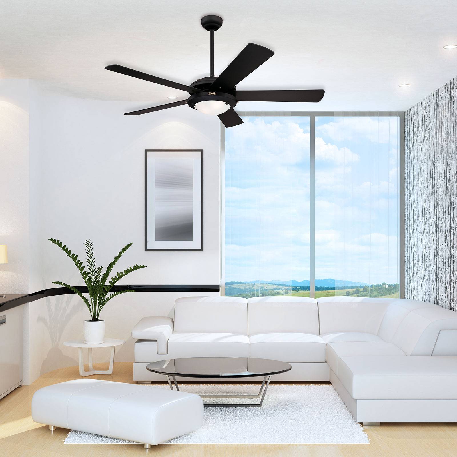 Westinghouse Comet Ventilator Flügel schwarzsilber