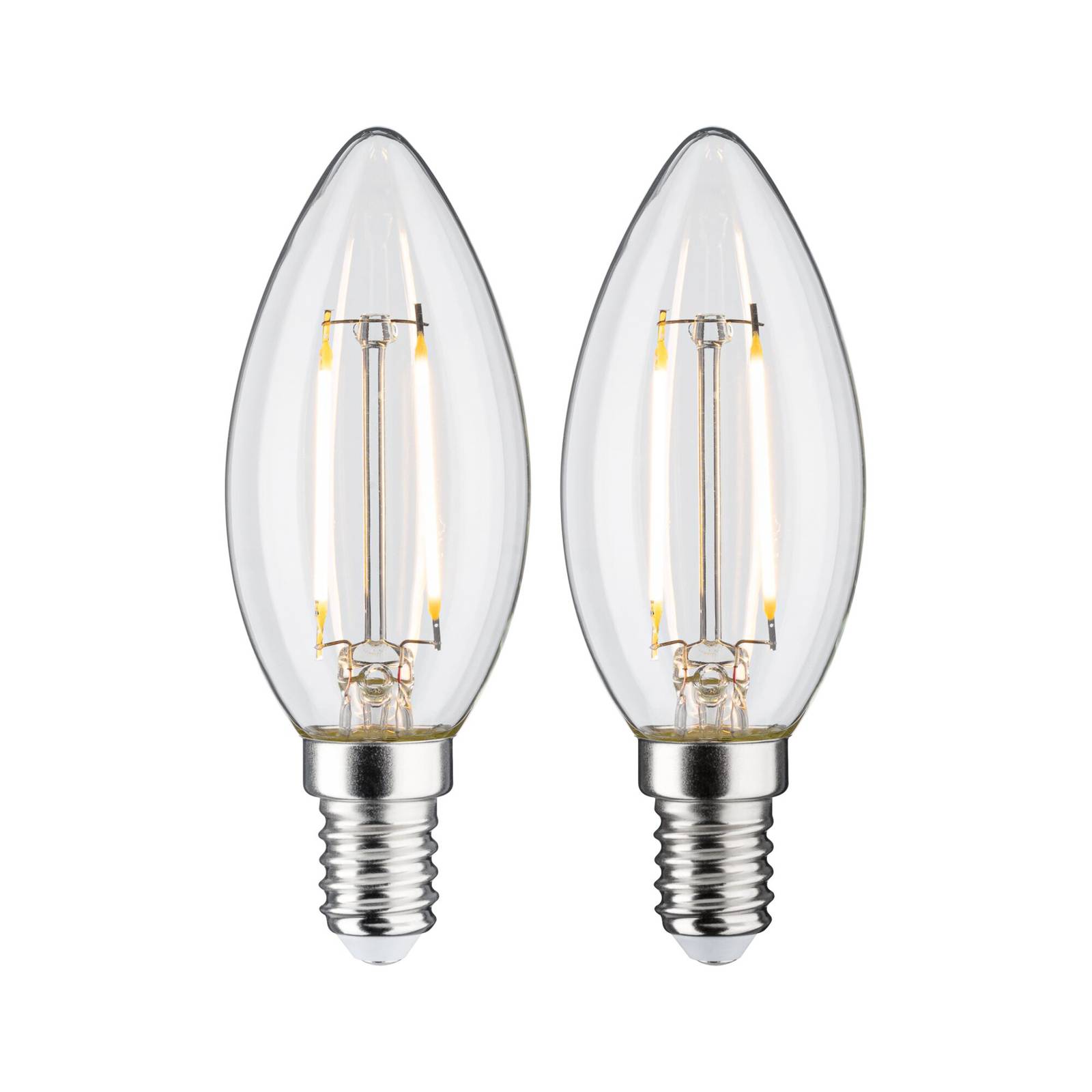 Paulmann LED-Kerze E14 2,7W 2700K Filament 2er-Set