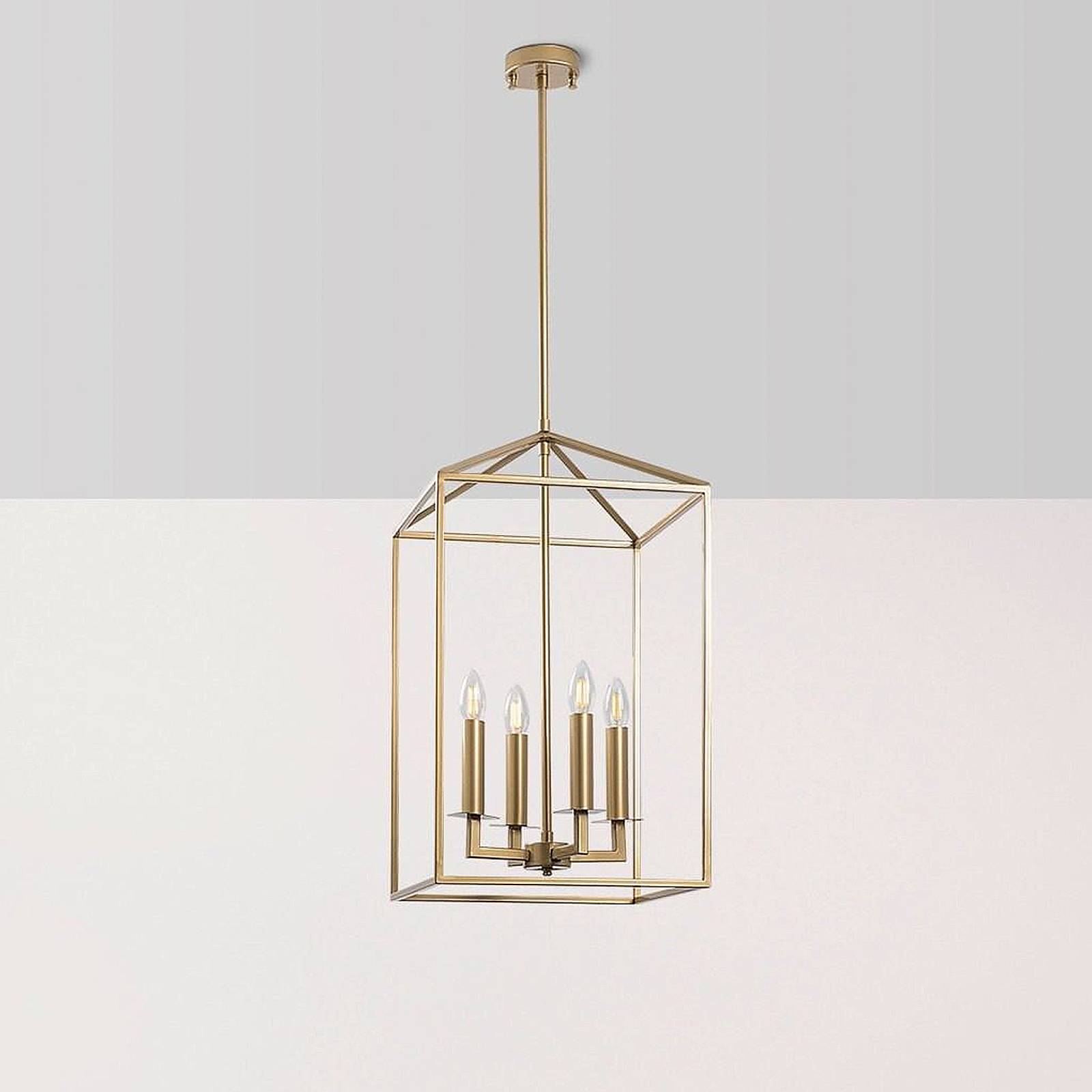 Kronleuchter Till 13256, goldfarben, Metall, vierflammig