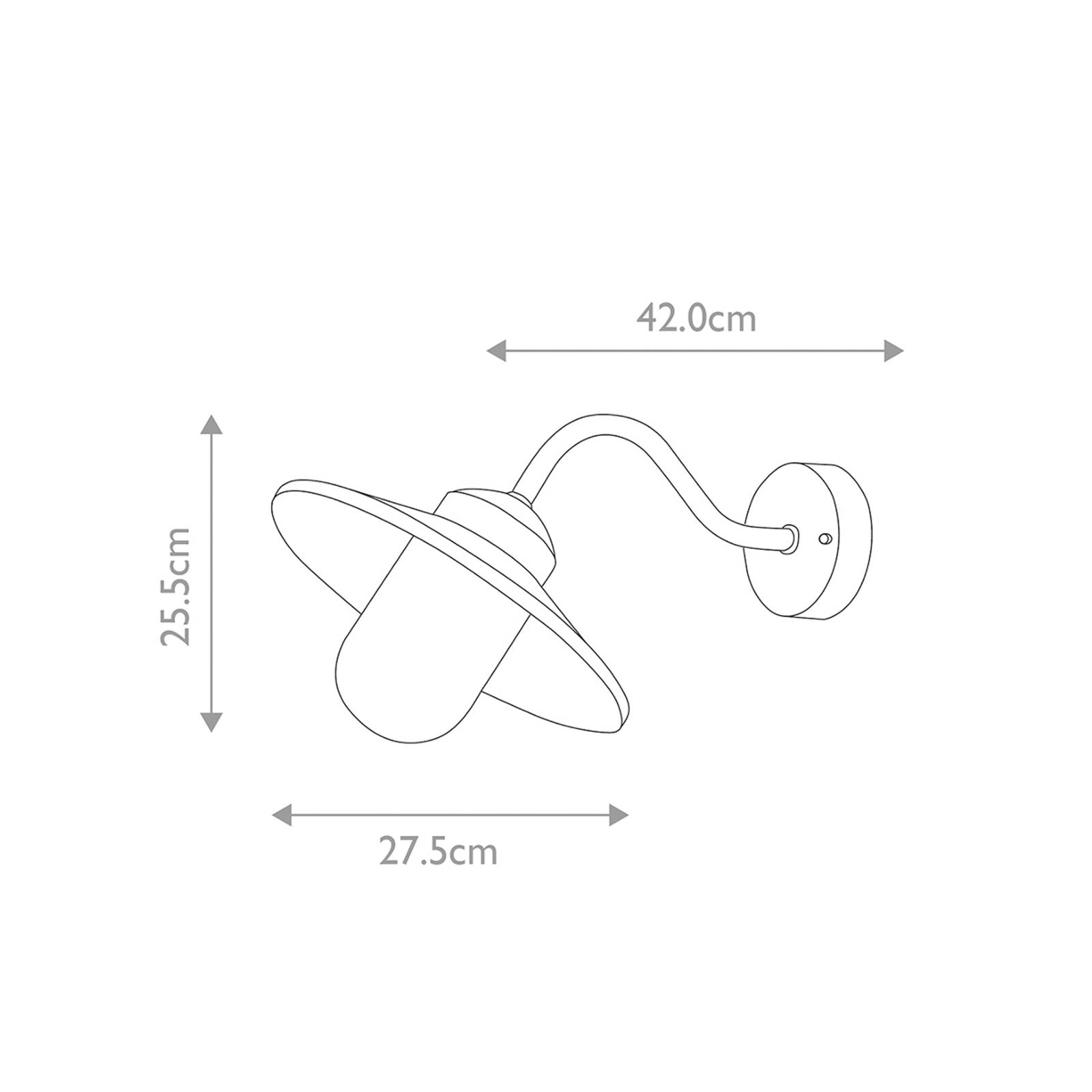Außenwandleuchte Klampenborg, weiß, Laterne, Edelstahl