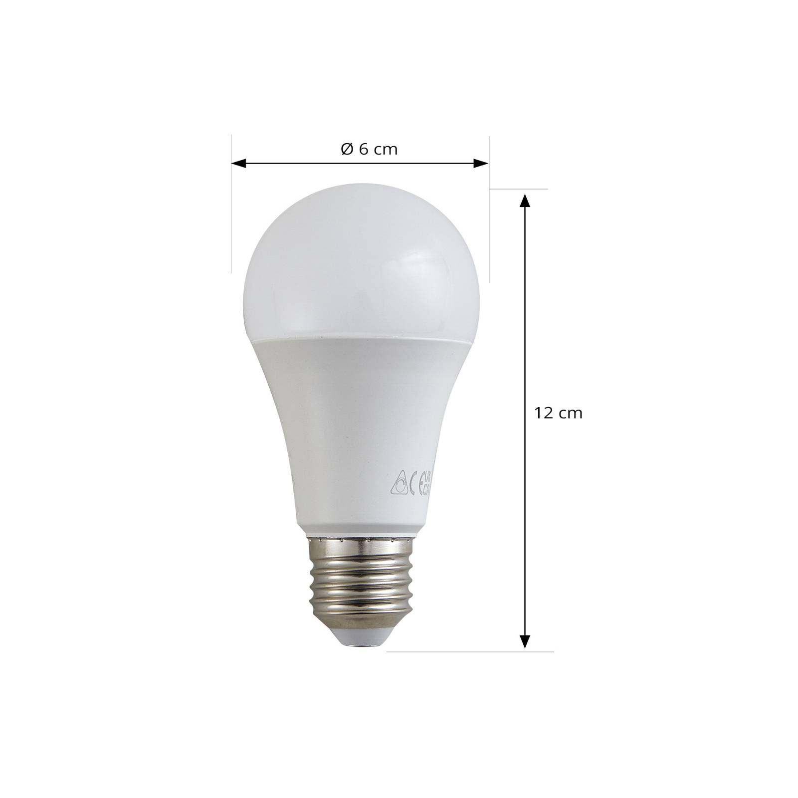 Arcchio LED-Lampe, E27 3,8W, opal, 4000K, 806 lm