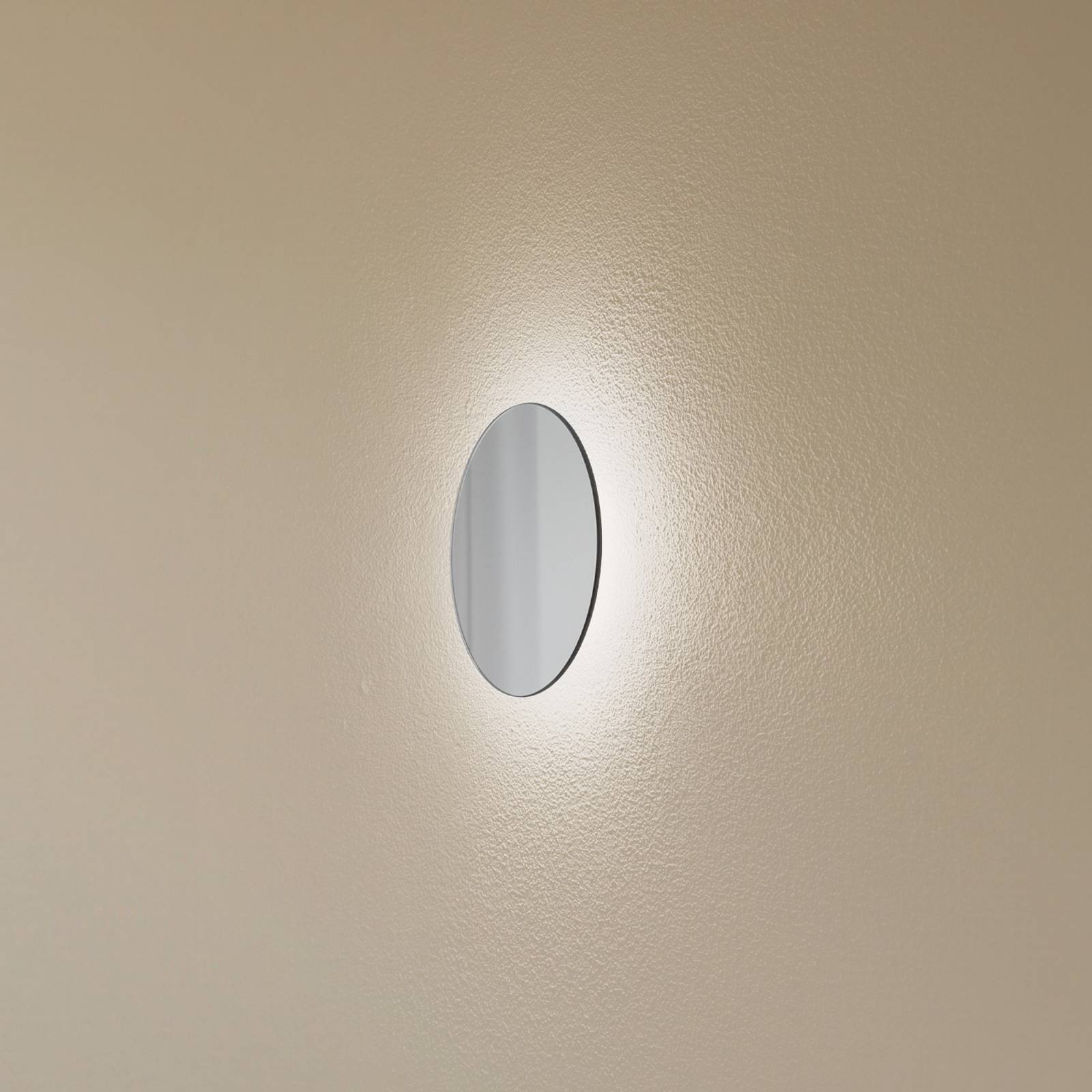 LED-Spiegel Ring S, Ø 19 cm, Glas, warmweiß