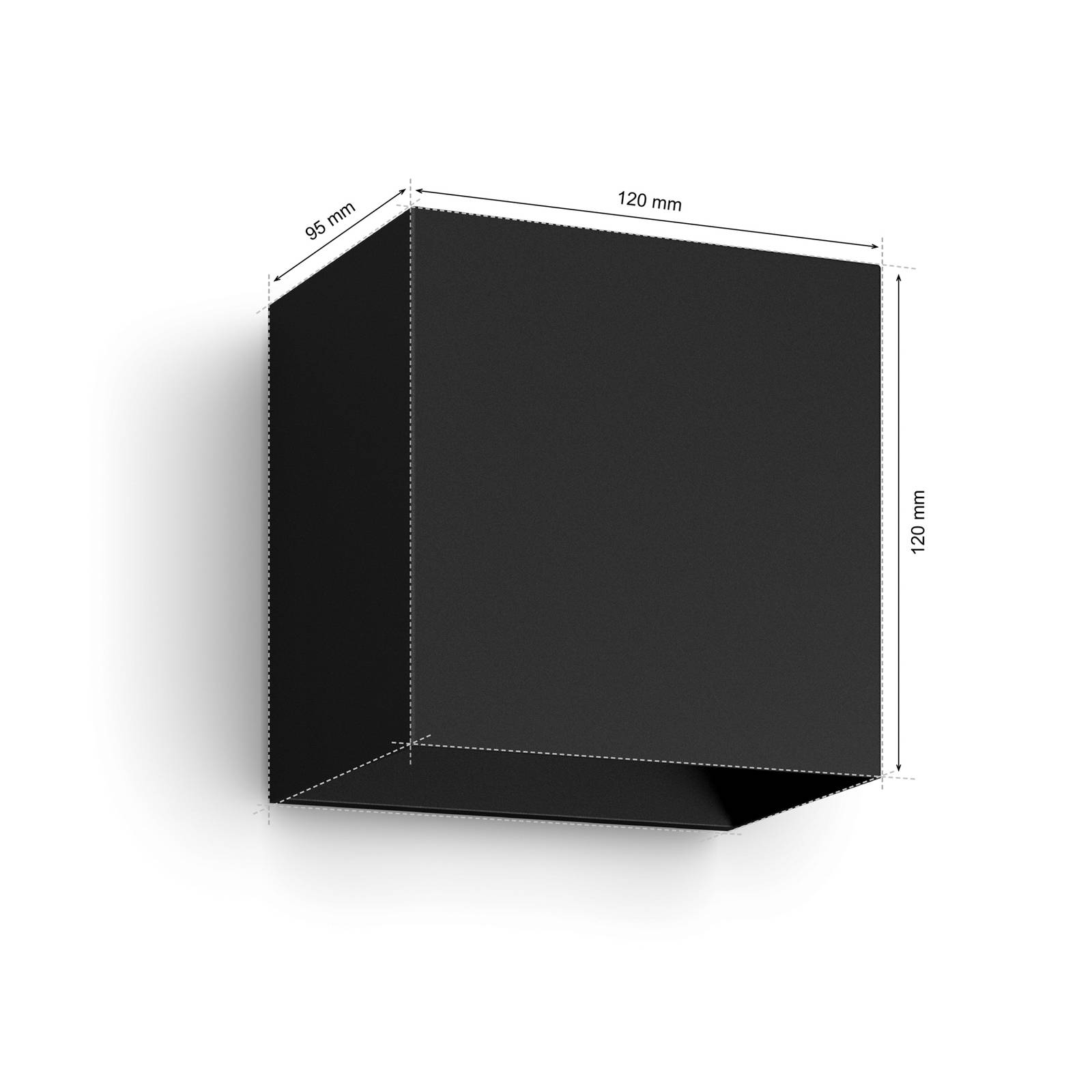 Philips Hue LED-Außenwandlampe Resonate, schwarz, RGBW, IP44