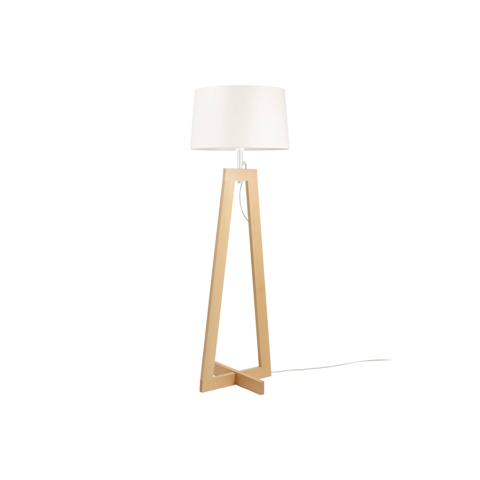 Aluminor Sacha LS mini Stehlampe, Holz und Textil