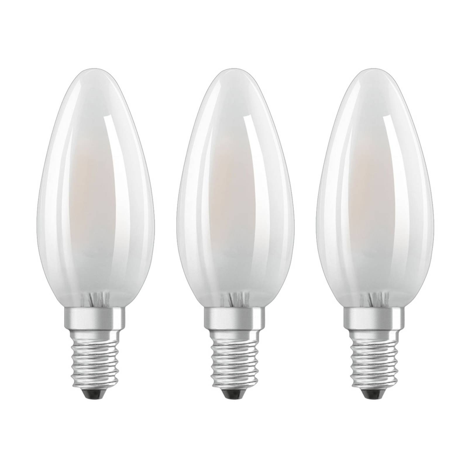 OSRAM LED-Kerze E14 Classic B 4,2W 2.700K matt 3er
