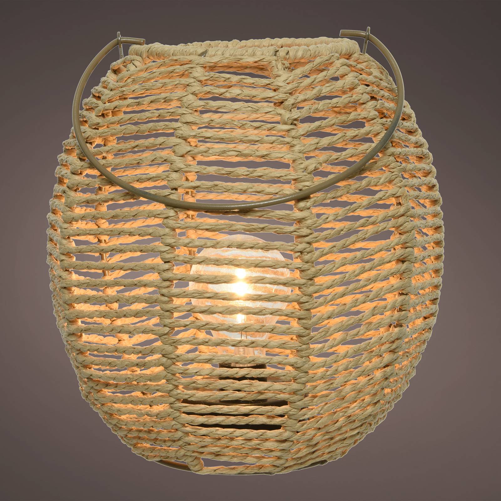 LED-Tischleuchte 898043, Laterne, Seilgeflecht