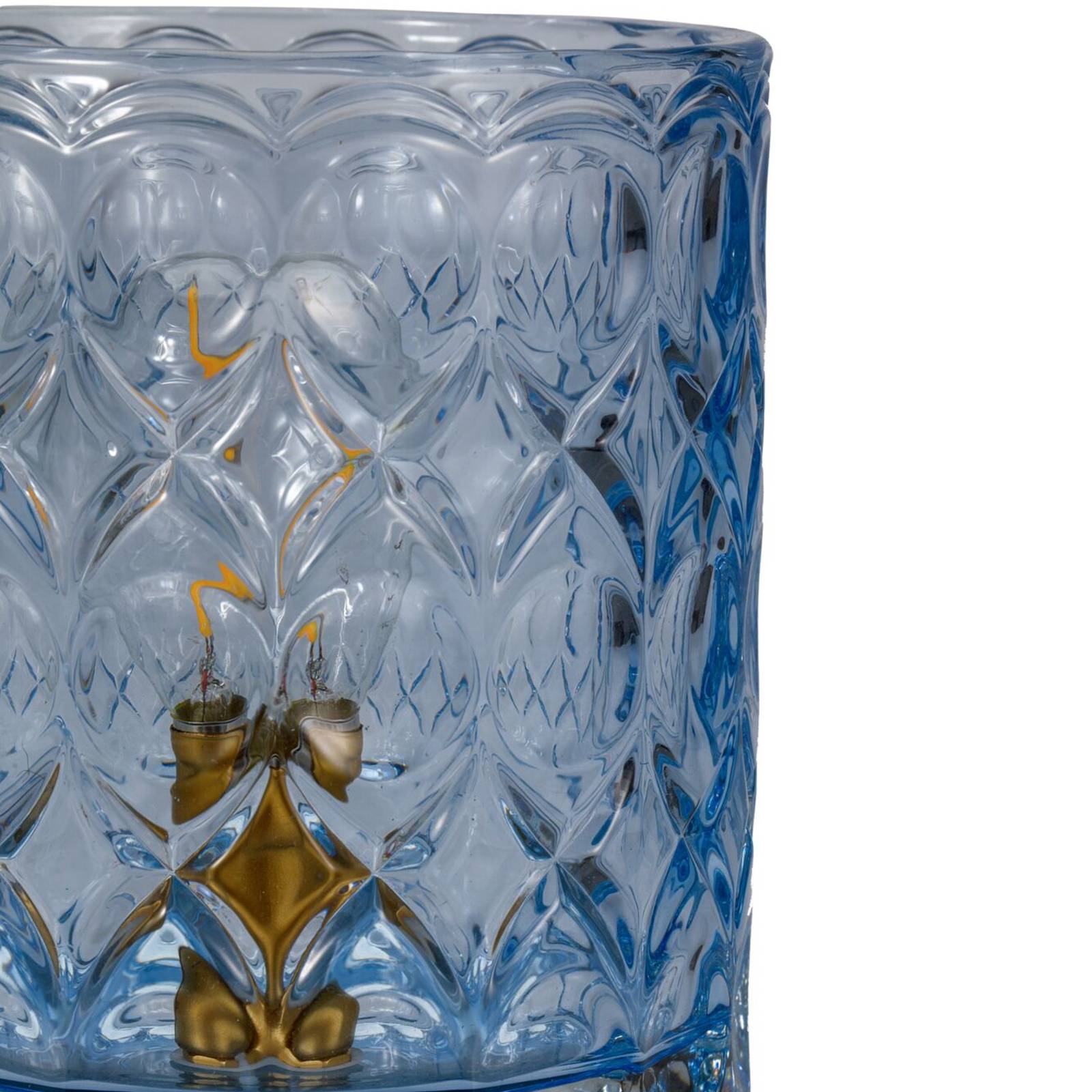 Pauleen Chic Glamour E14-LED Batterie blau Metall