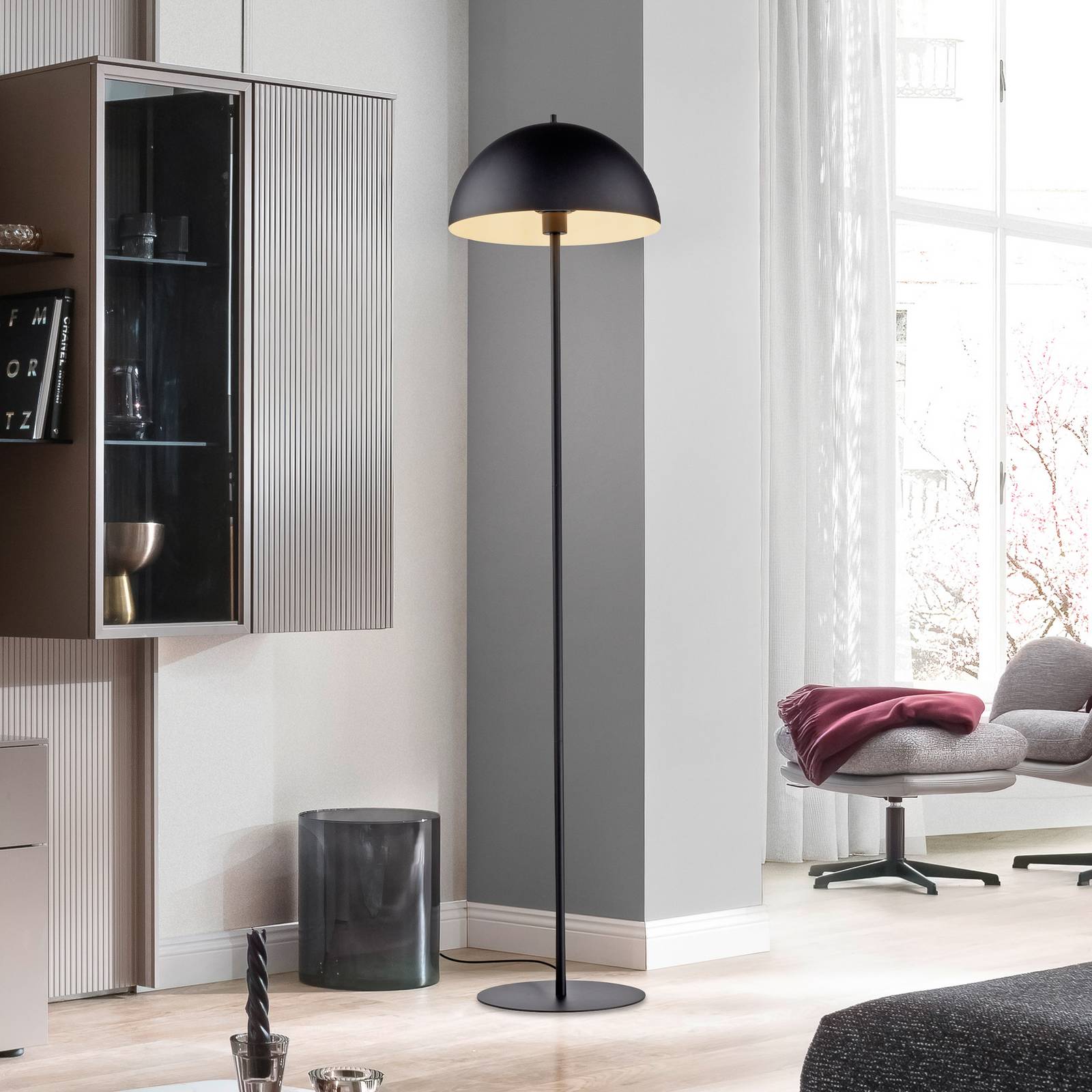 SCHÖNER WOHNEN Stehleuchte Ali, schwarz, Eisen, E27